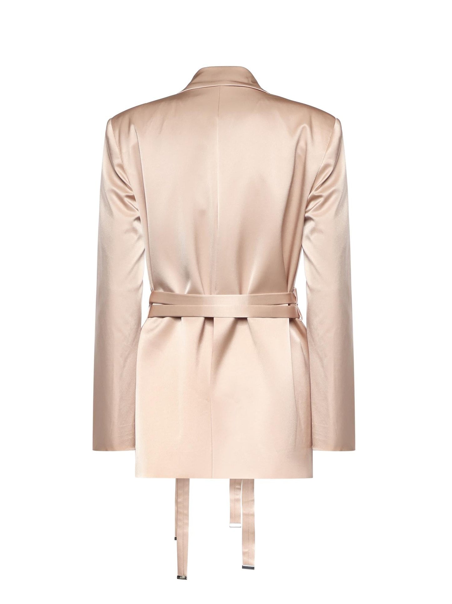 Giacca in satin con cintura