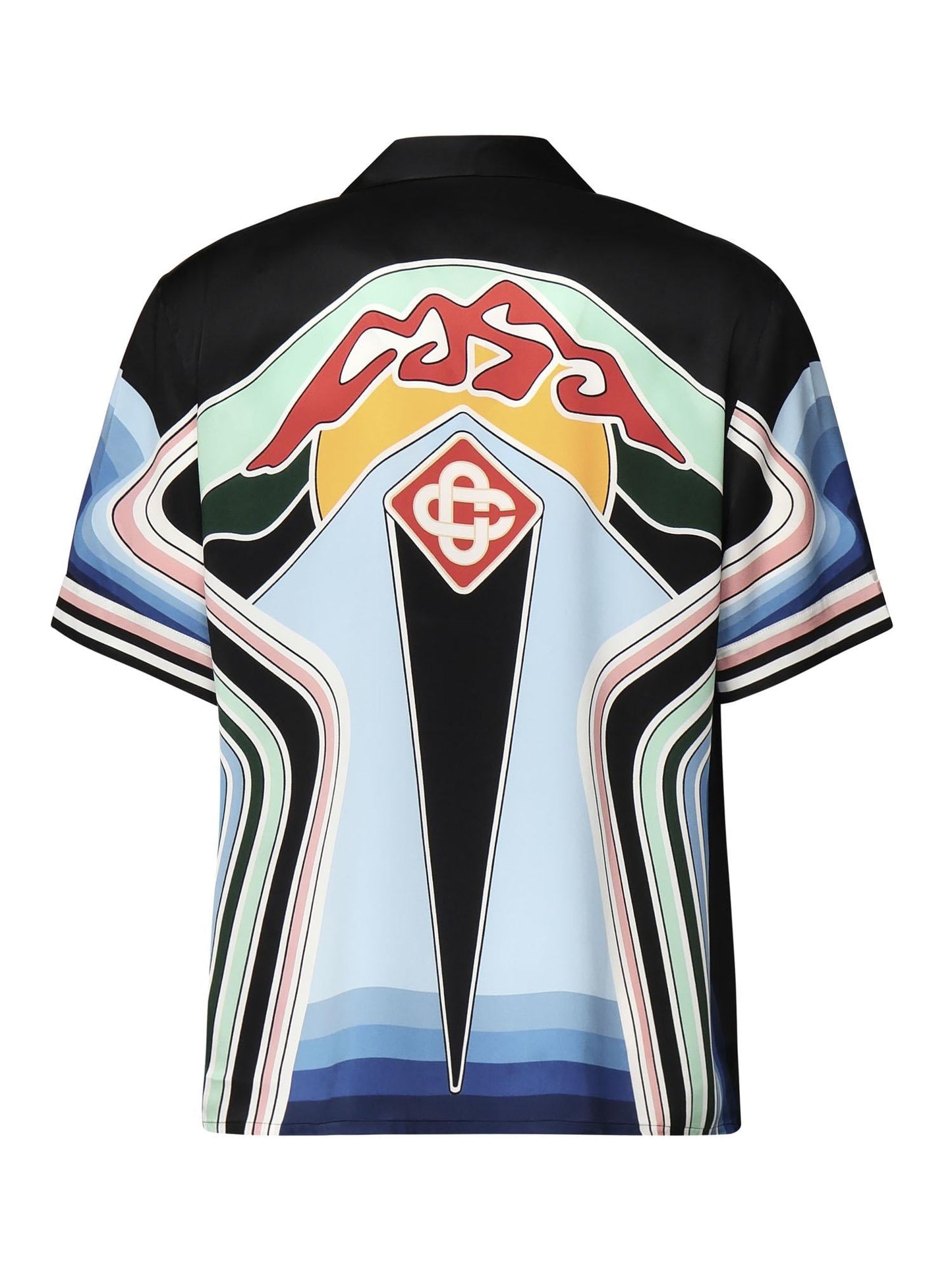 Camicia Graphic Mountain in seta