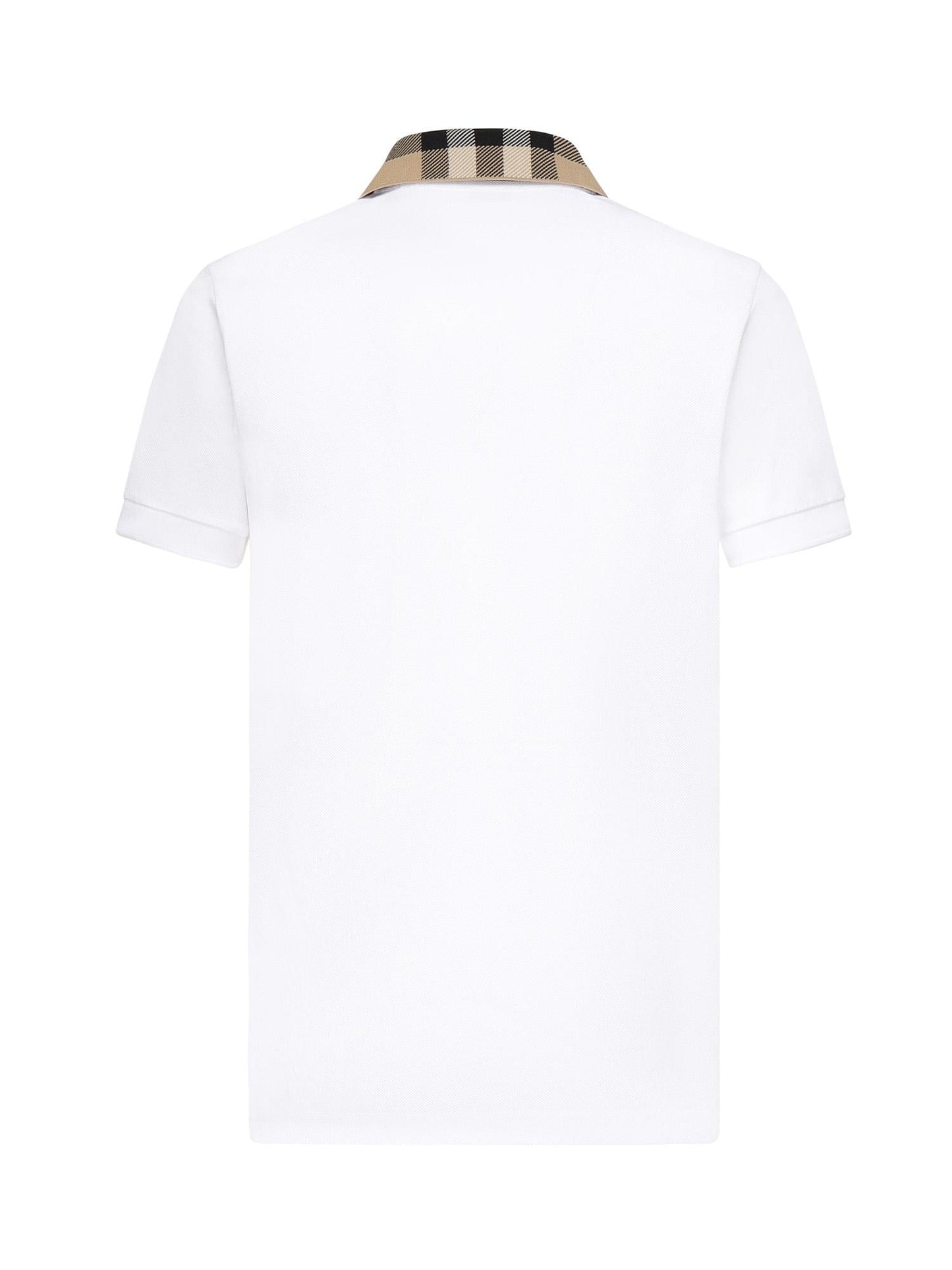 Polo con colletto Check in cotone
