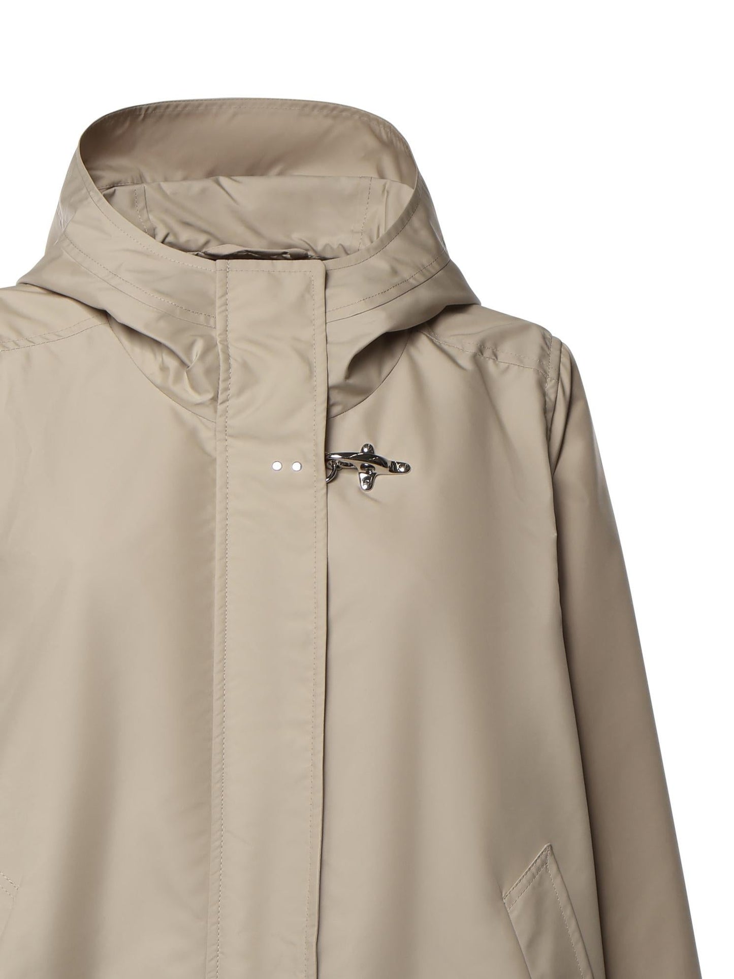 Parka cropped in popeline tecnico