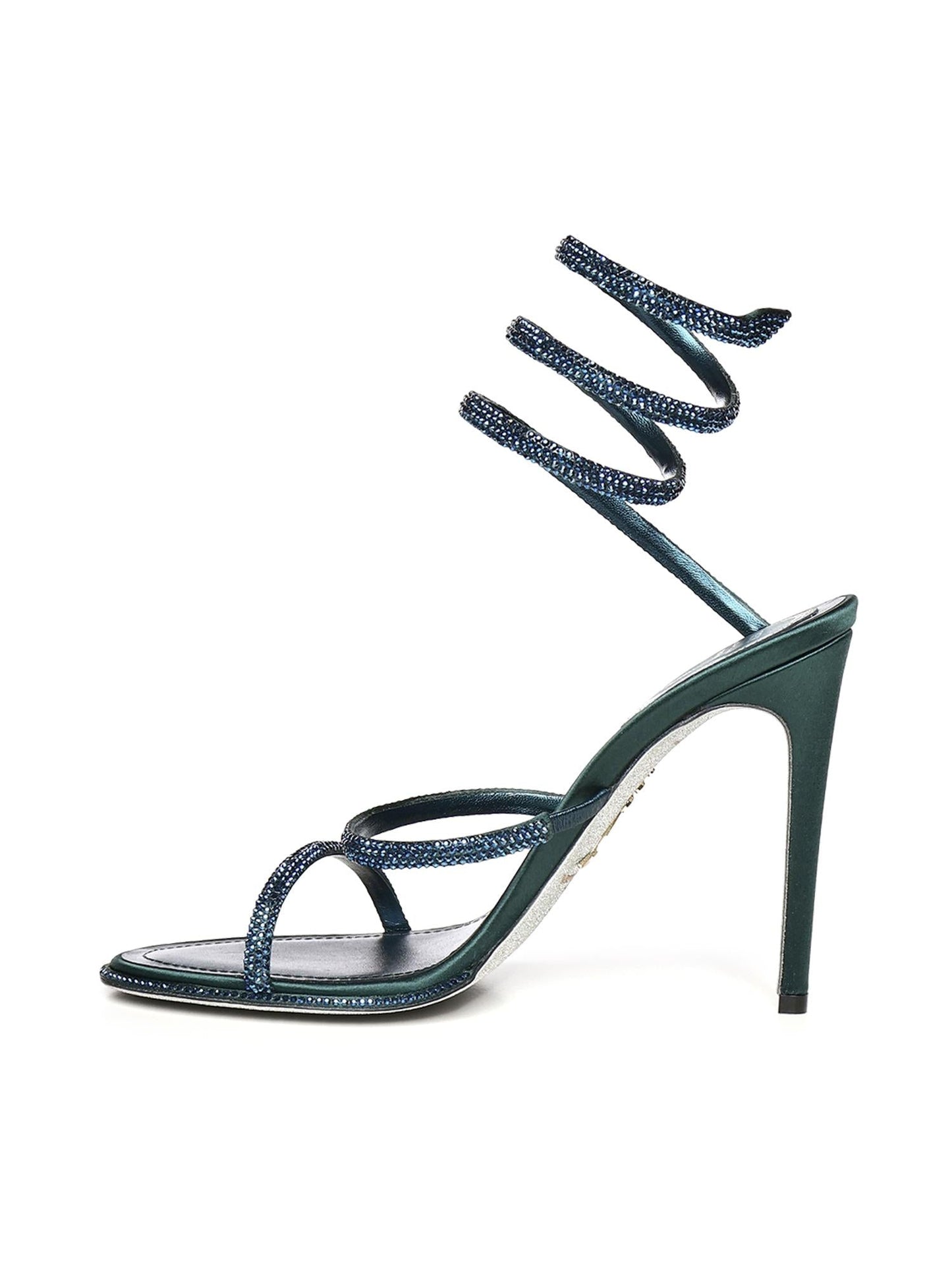Sandali Cleo in raso con cristalli