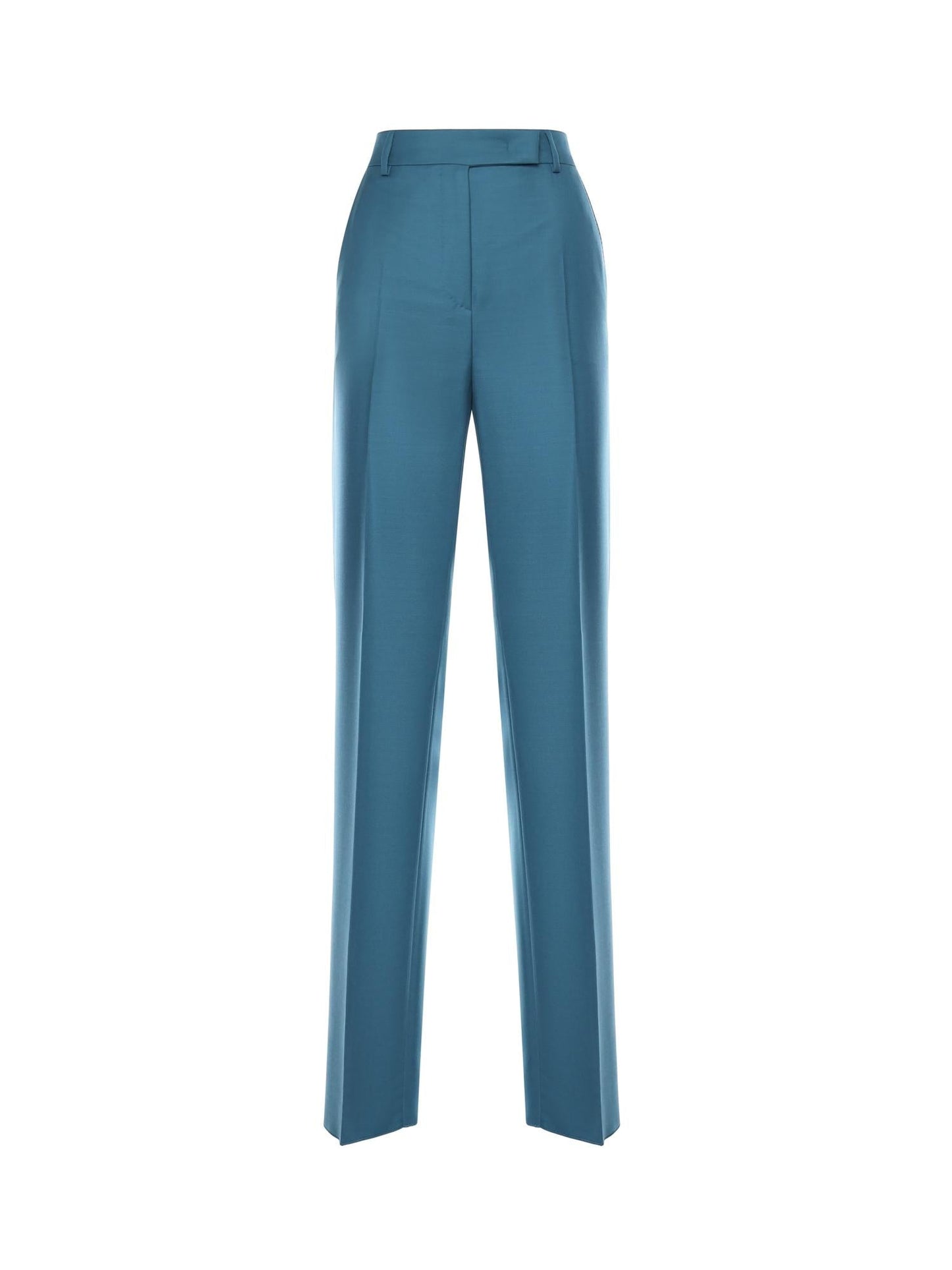 Pantaloni sartoriali in lana mohair e seta
