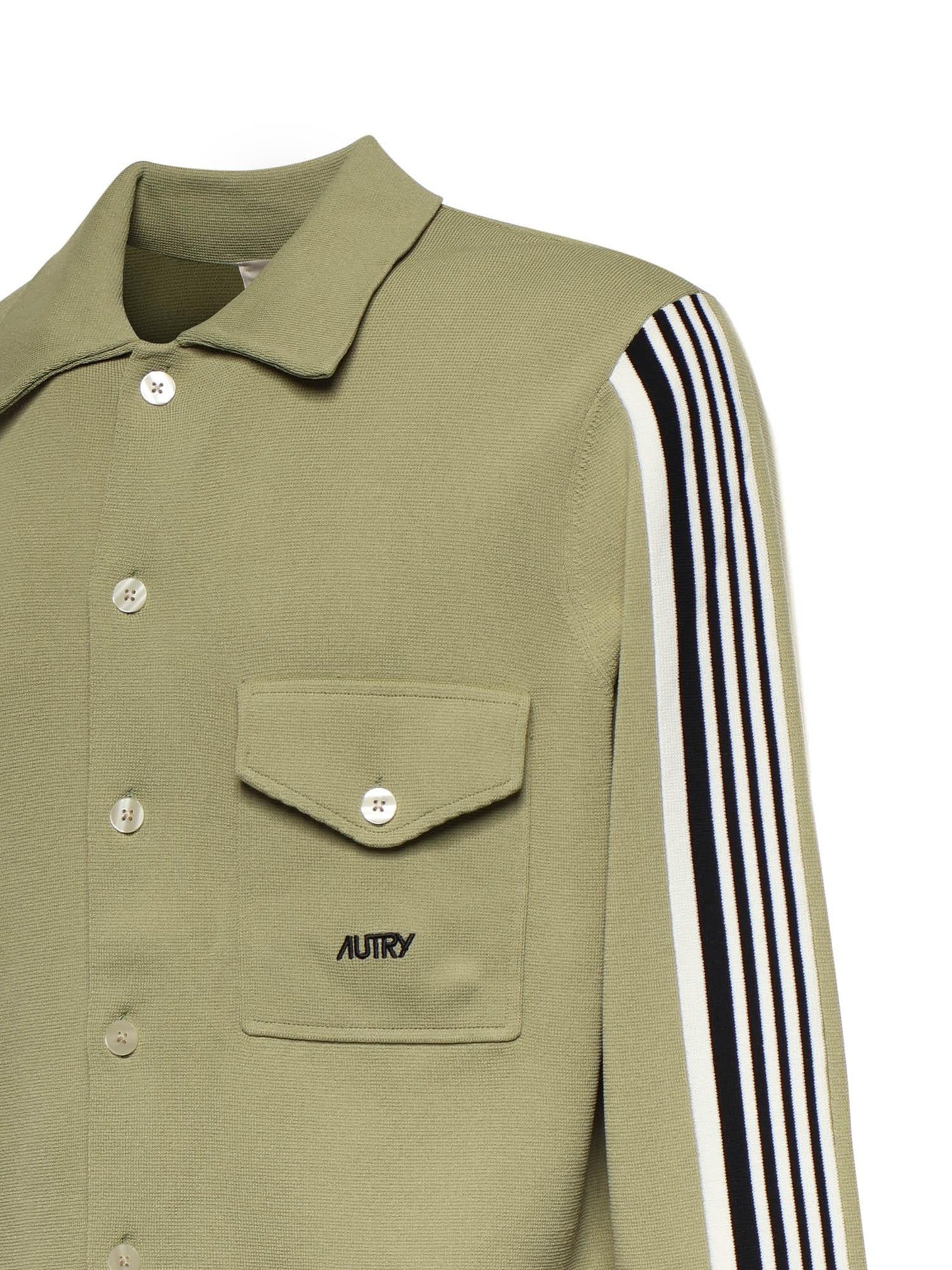Overshirt in maglia di viscosa con logo