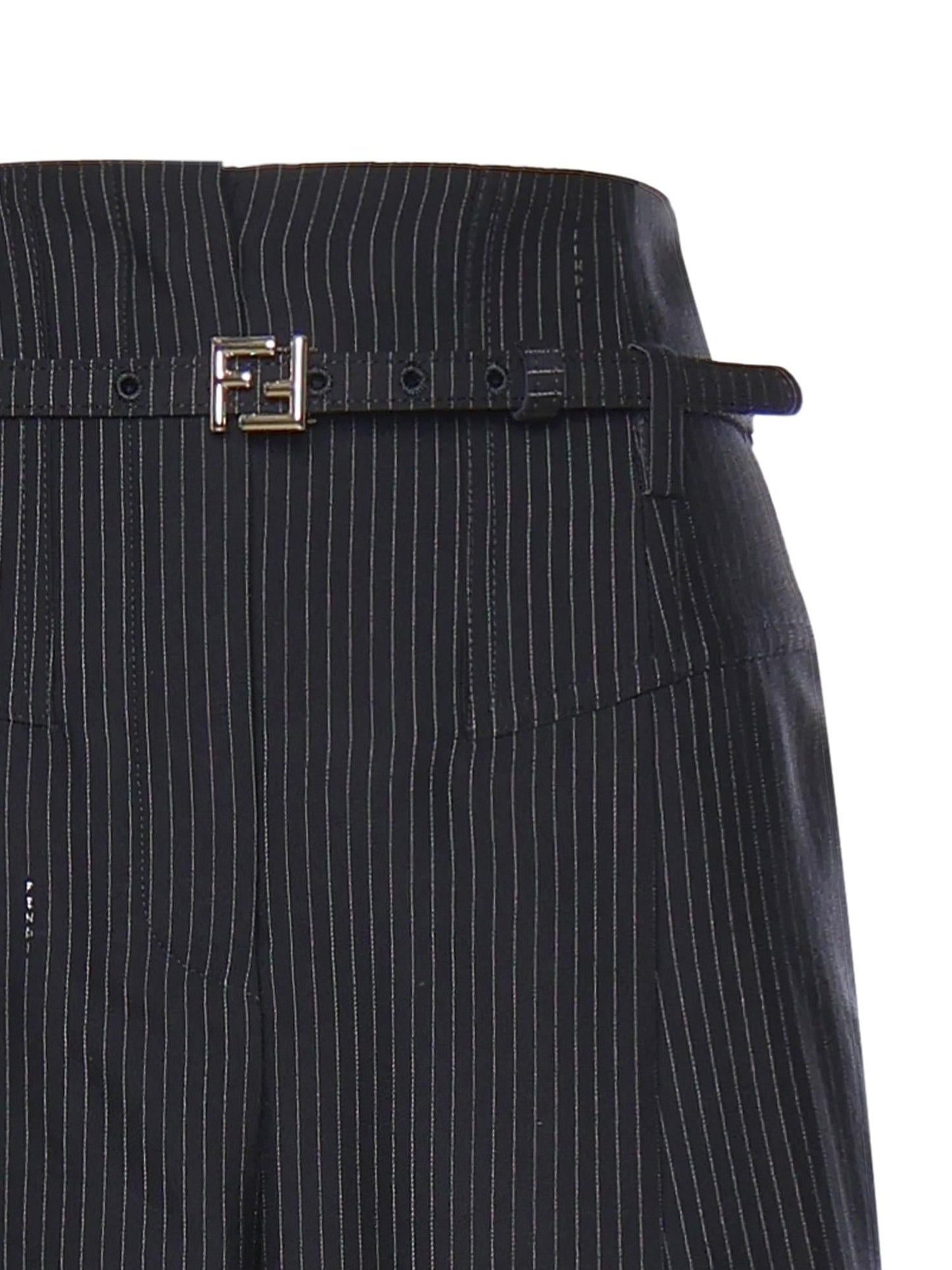 Pantaloni in lana gessata