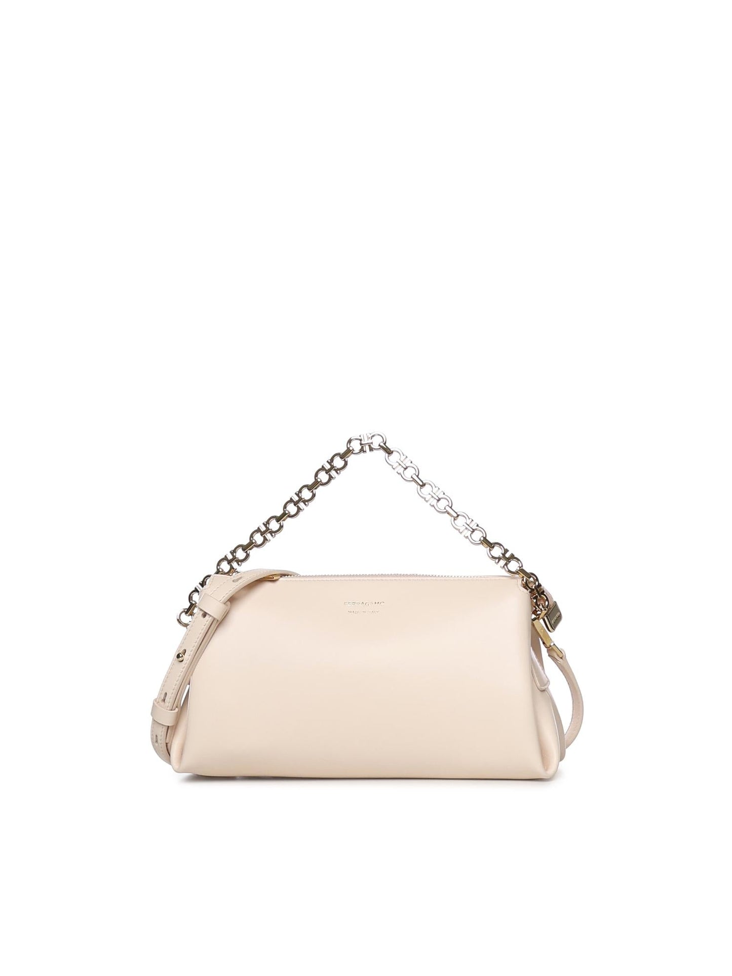 Mini bag in pelle con logo