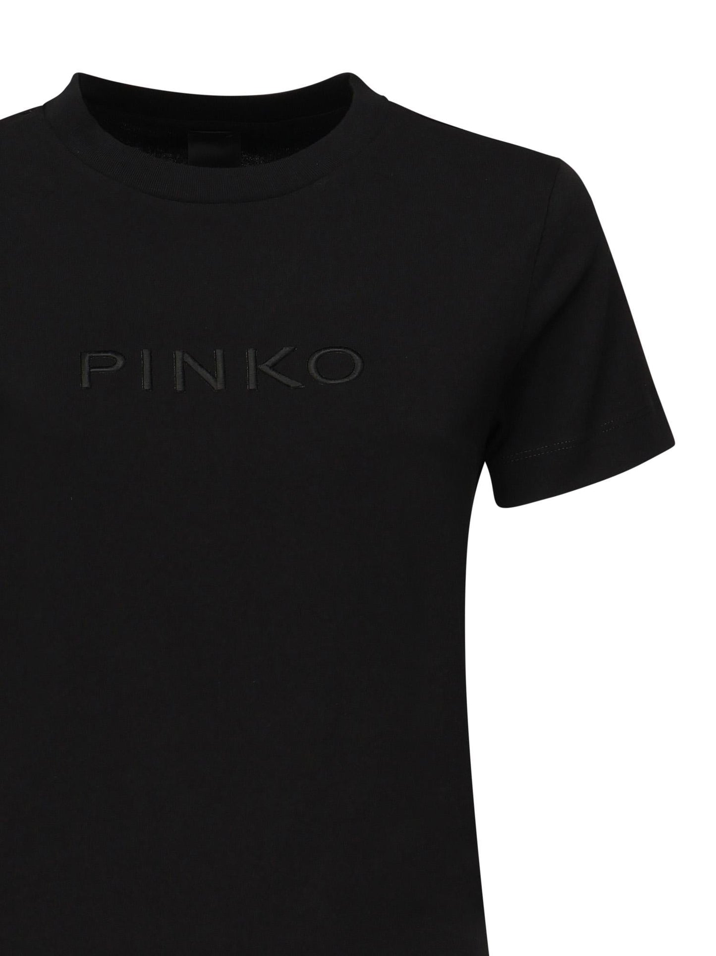 T-shirt con ricamo logo lettering