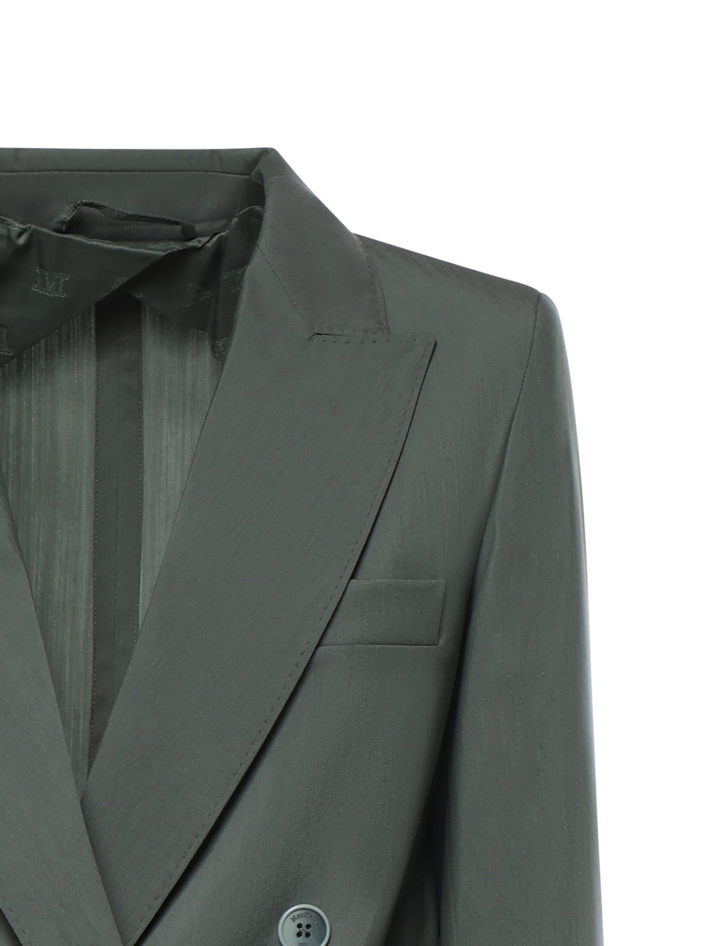 Blazer doppiopetto in lana e seta