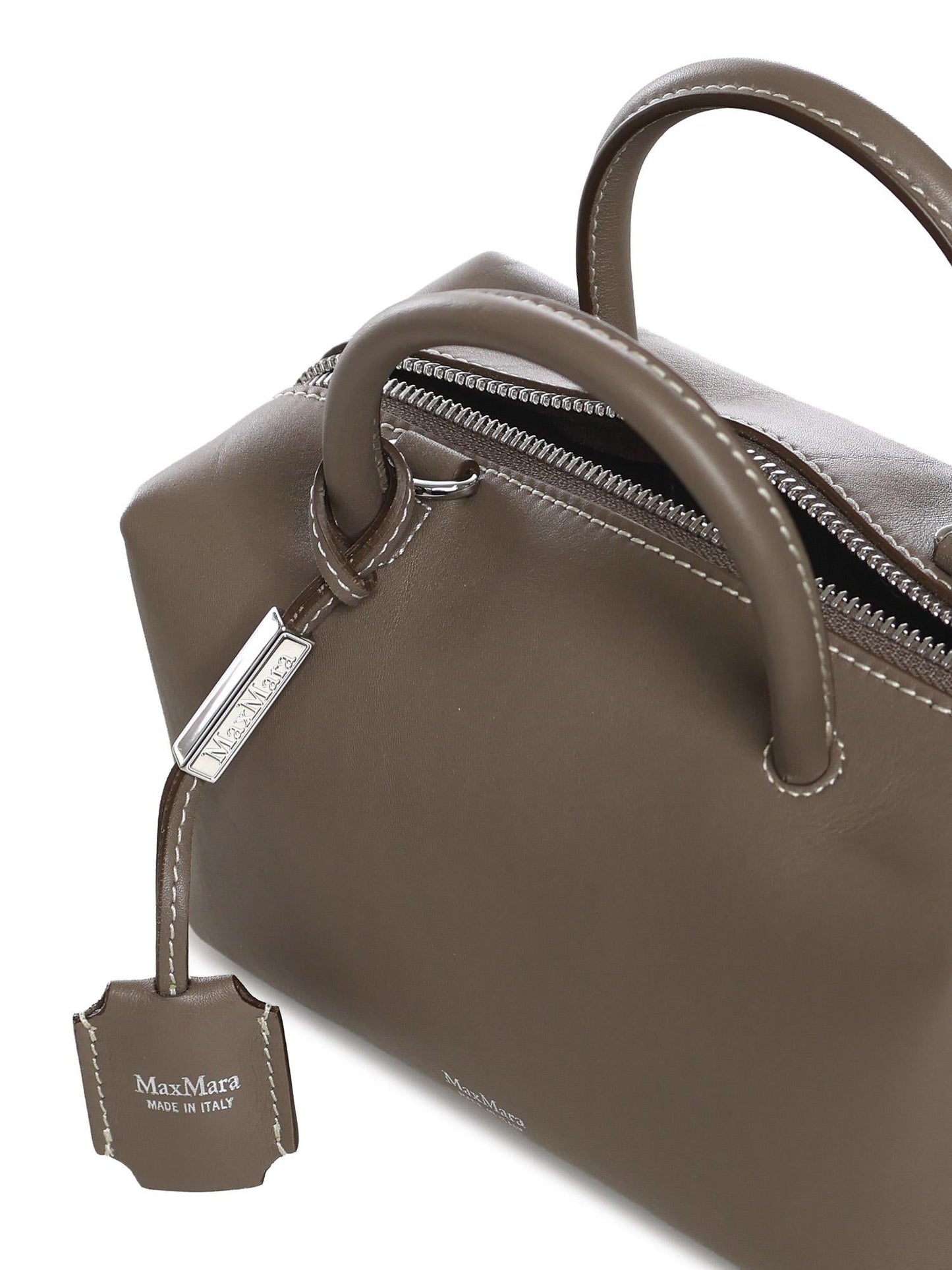 Bauletto in pelle con logo