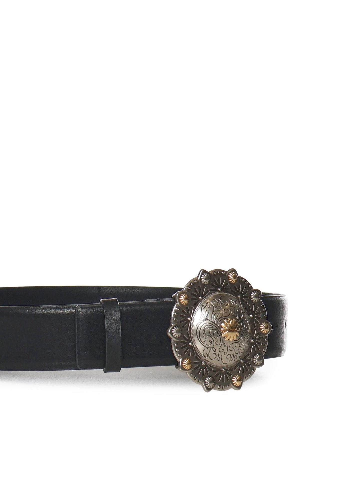 Cintura in pelle con medaglione gioiello