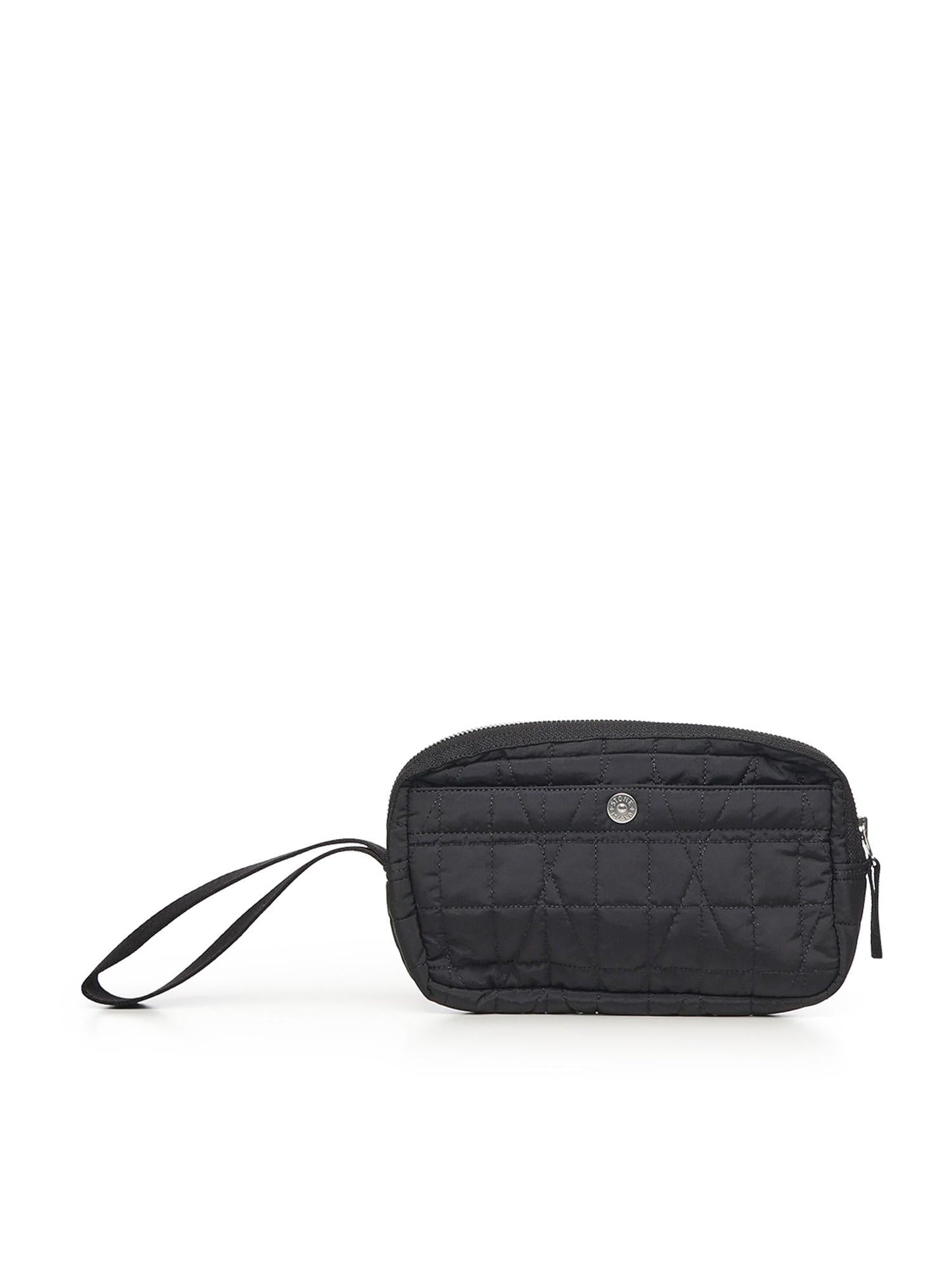 Pochette in nylon metal con logo