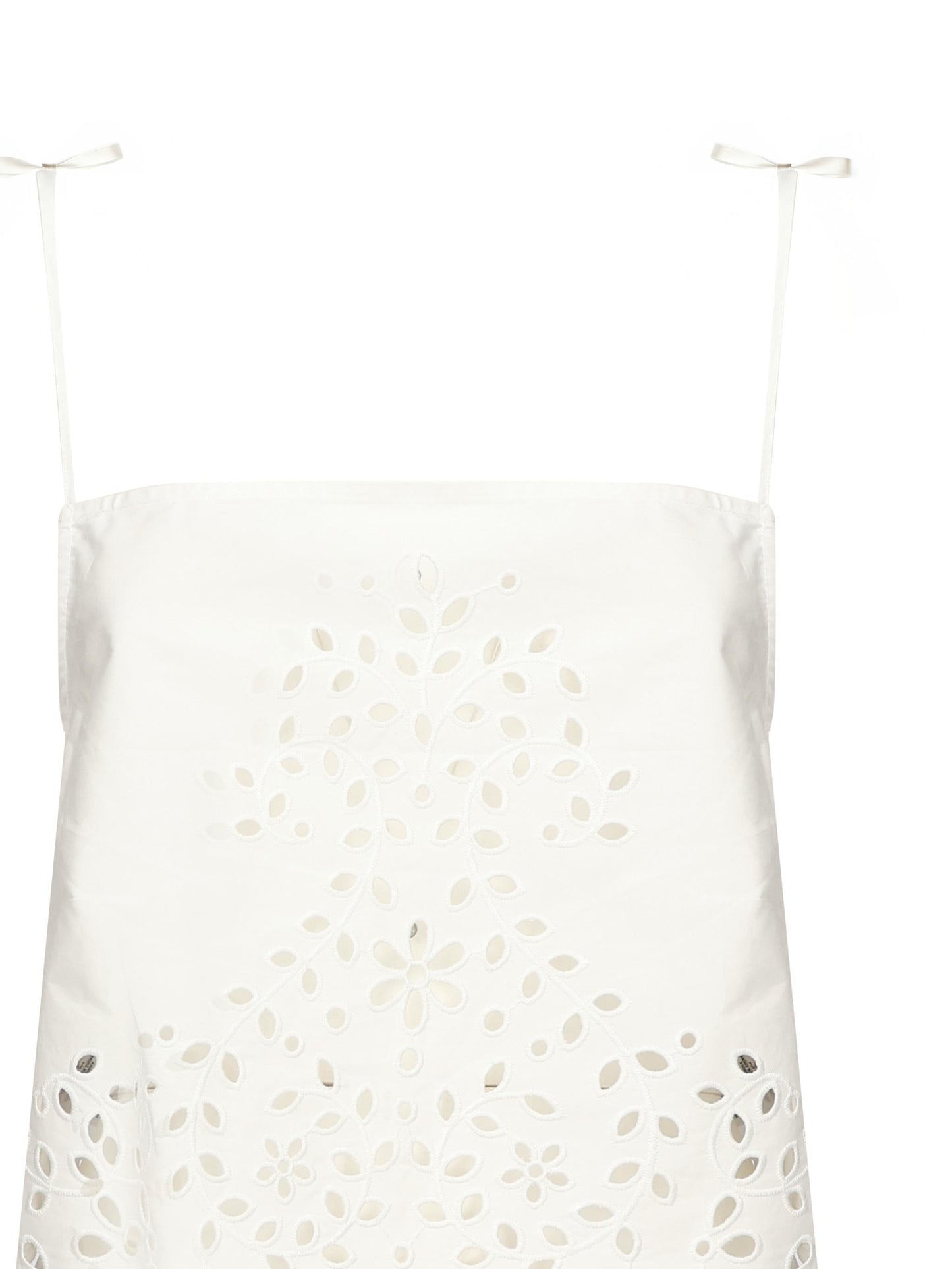 Top ricamato in cotone