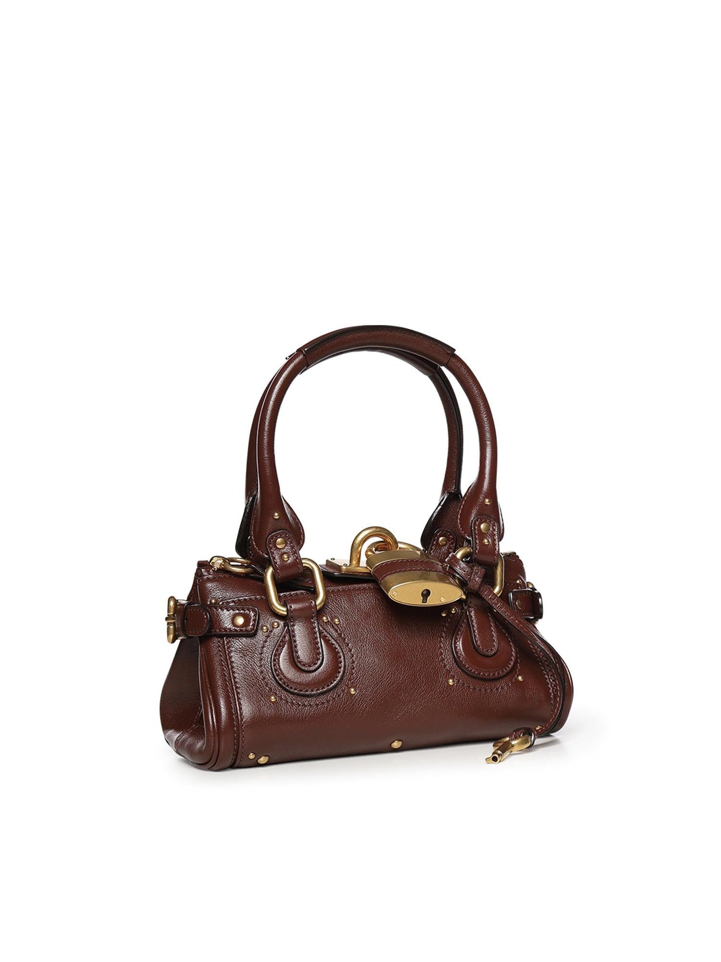Borsa Paddington piccola in pelle granata