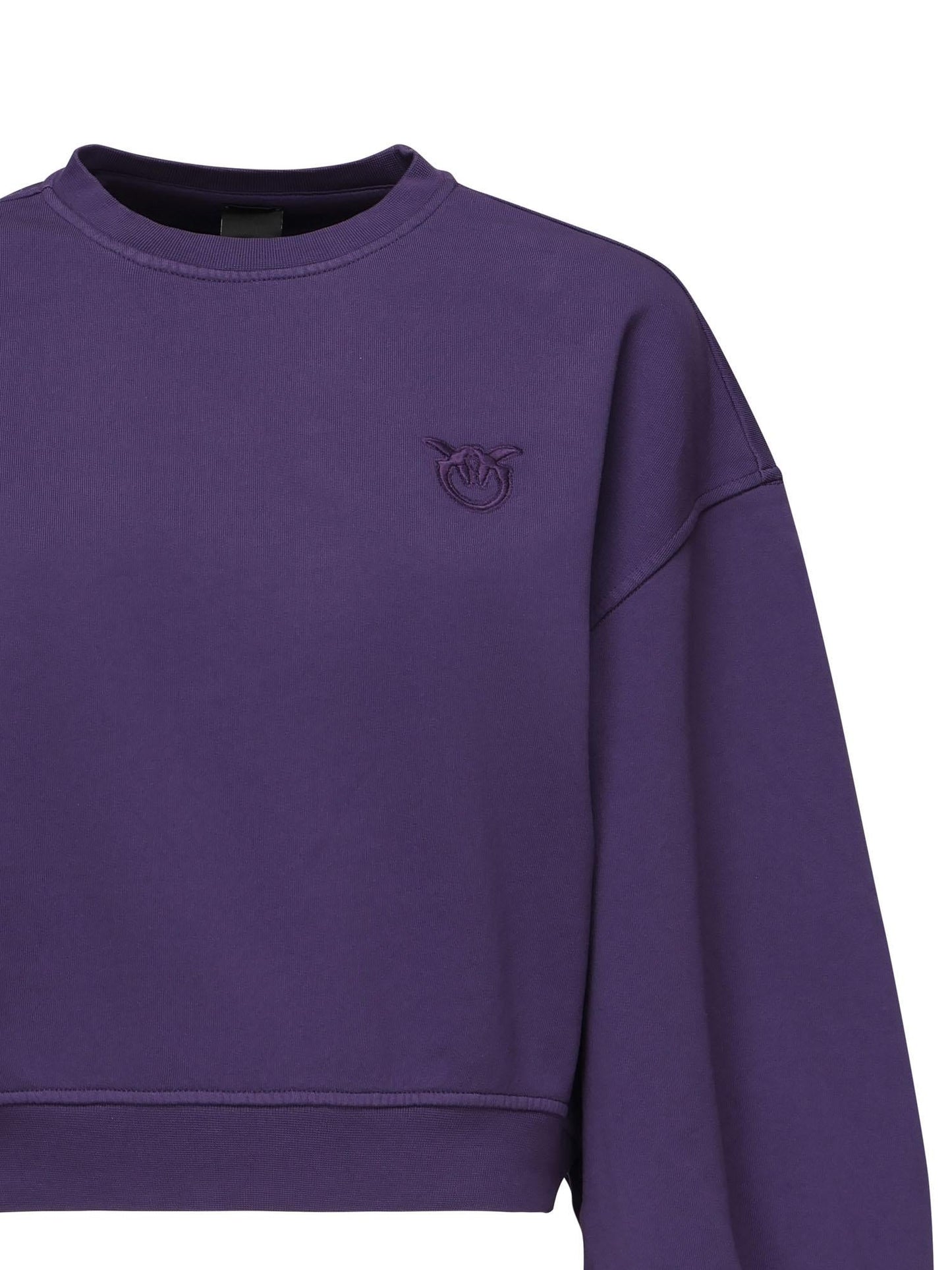 Felpa cropped con logo