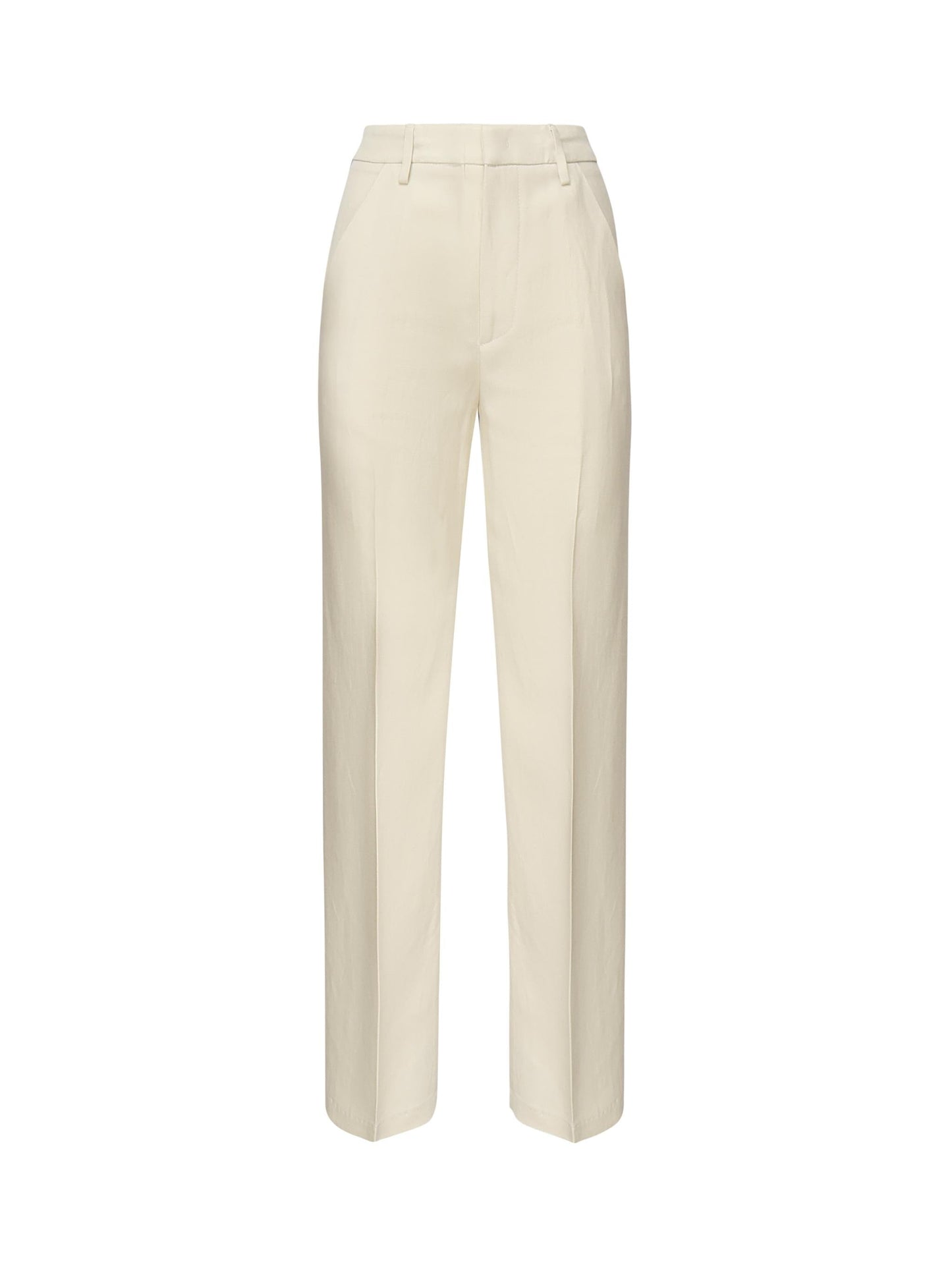 Pantaloni Reina in twill di viscosa e lino