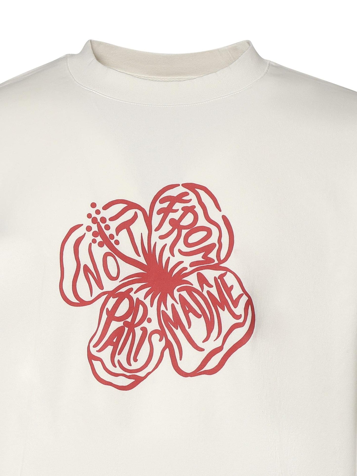 T-shirt Slogan Hibiscus in cotone