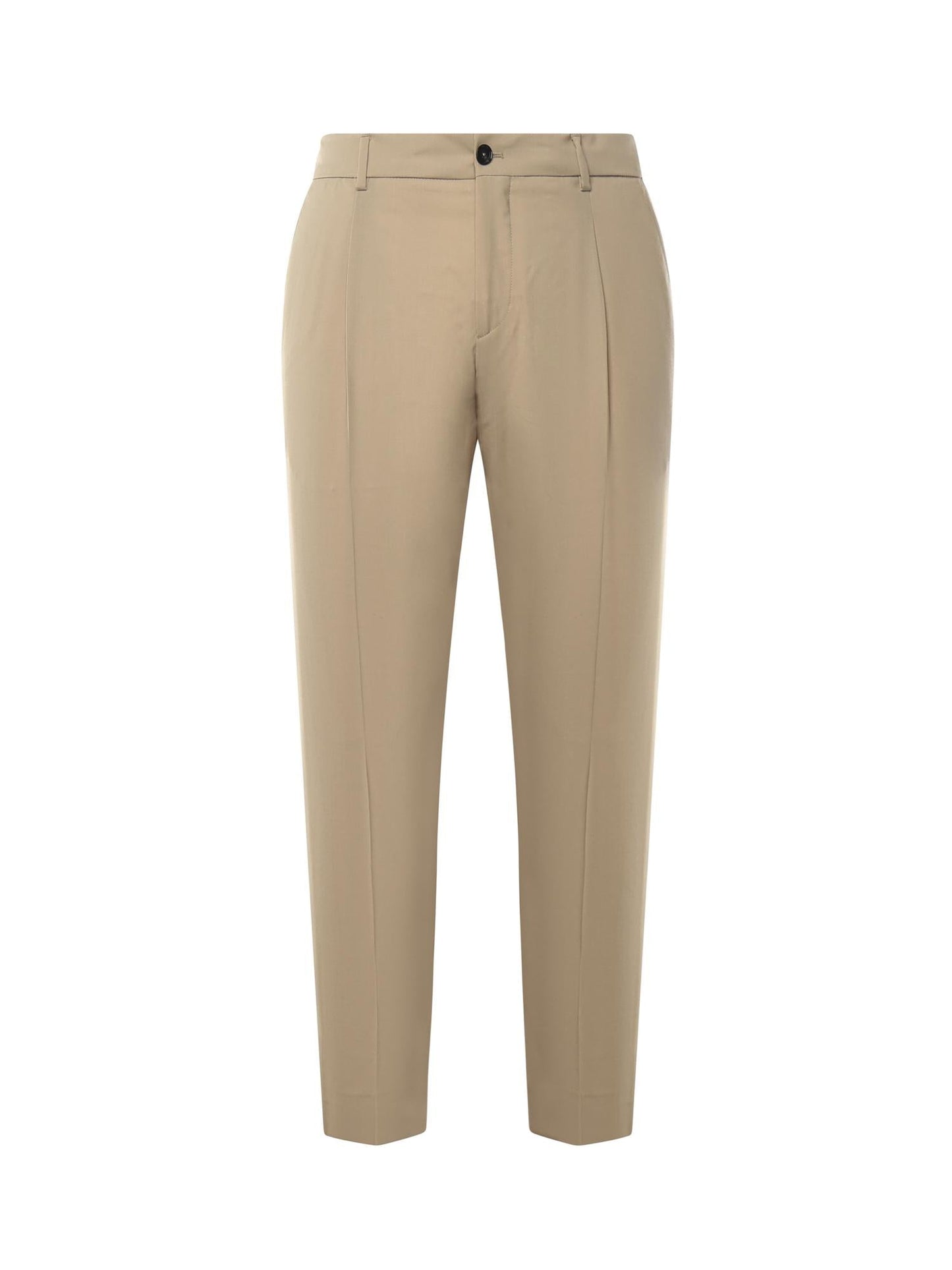Pantaloni in gabardine di misto lana