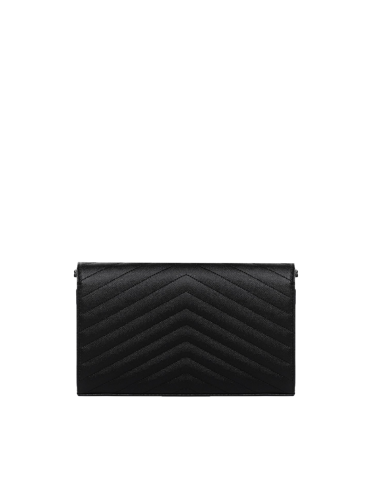 Pochette con catena Cassandre in pelle grain de poudre