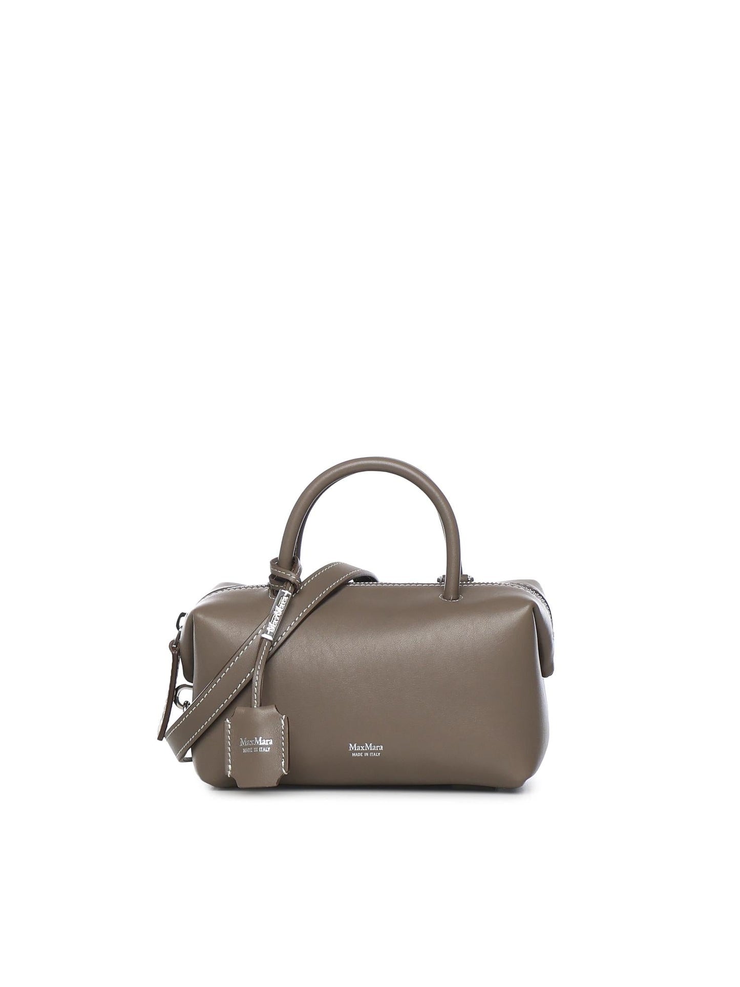 Bauletto in pelle con logo