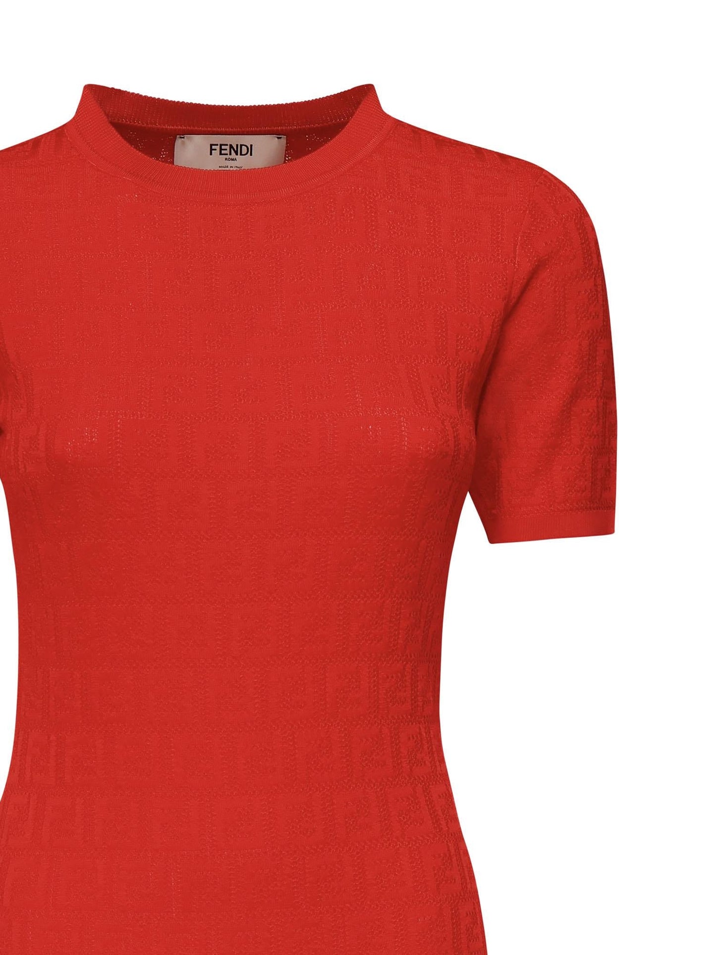 Abito in cotone e viscosa FF jacquard