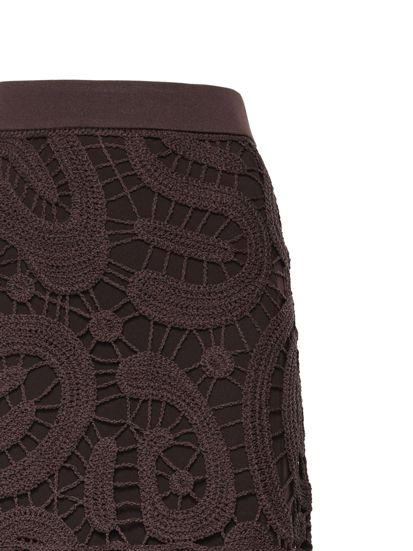 Gonna midi in crochet geometrico