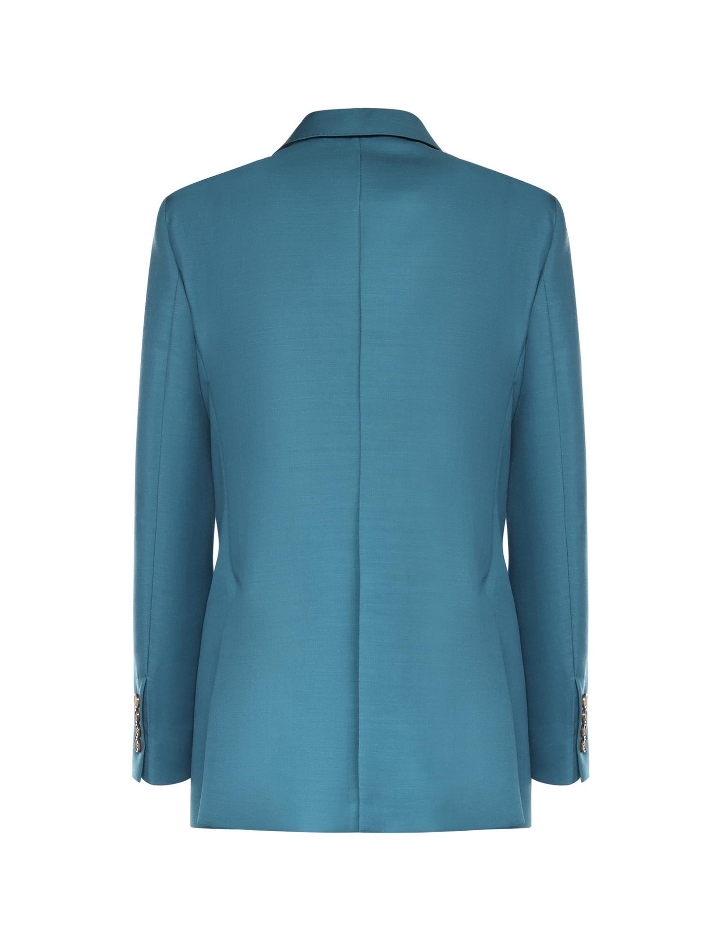 Blazer doppiopetto in lana, mohair e seta