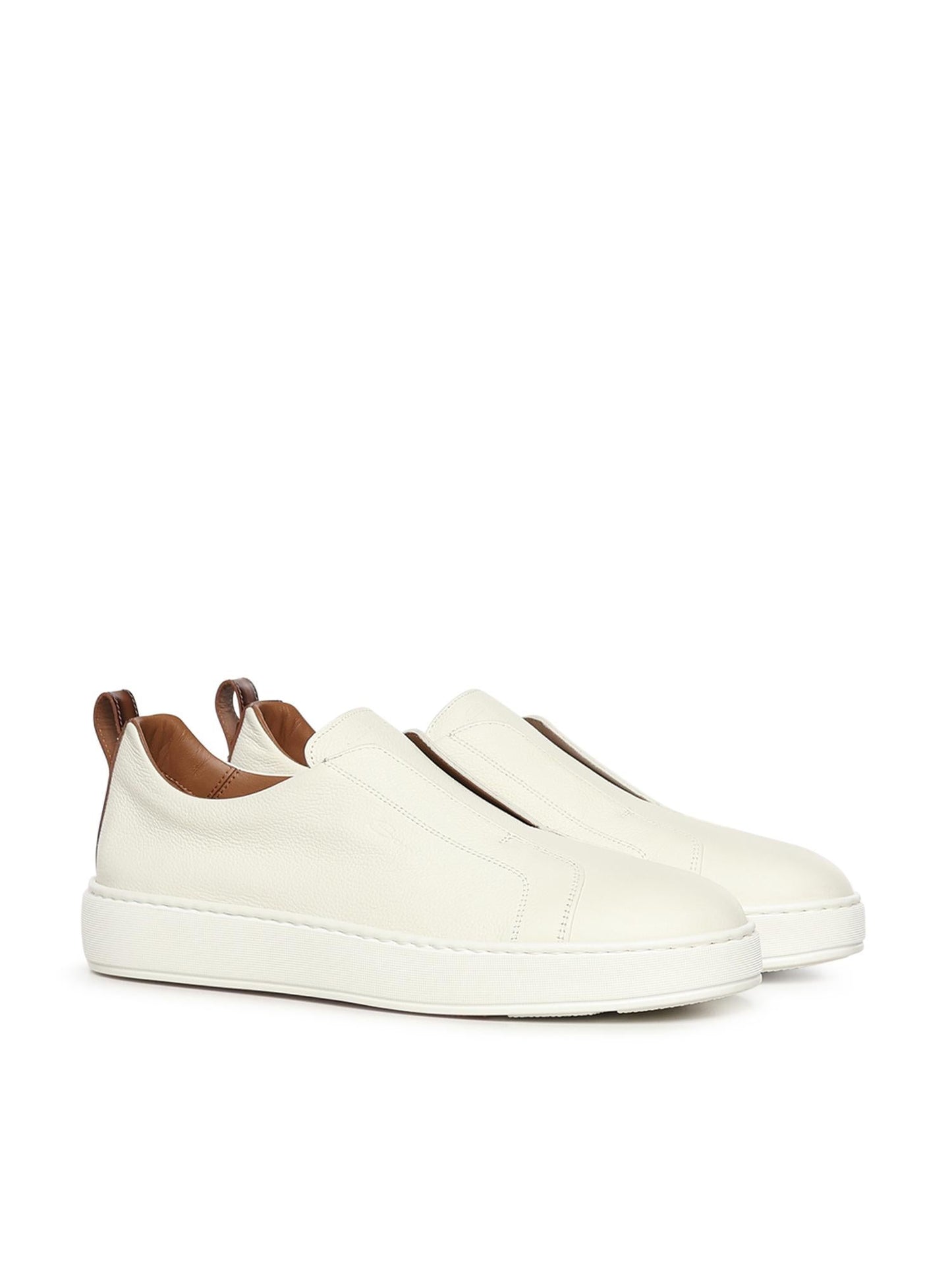 Sneaker slip-on in pelle bottolata