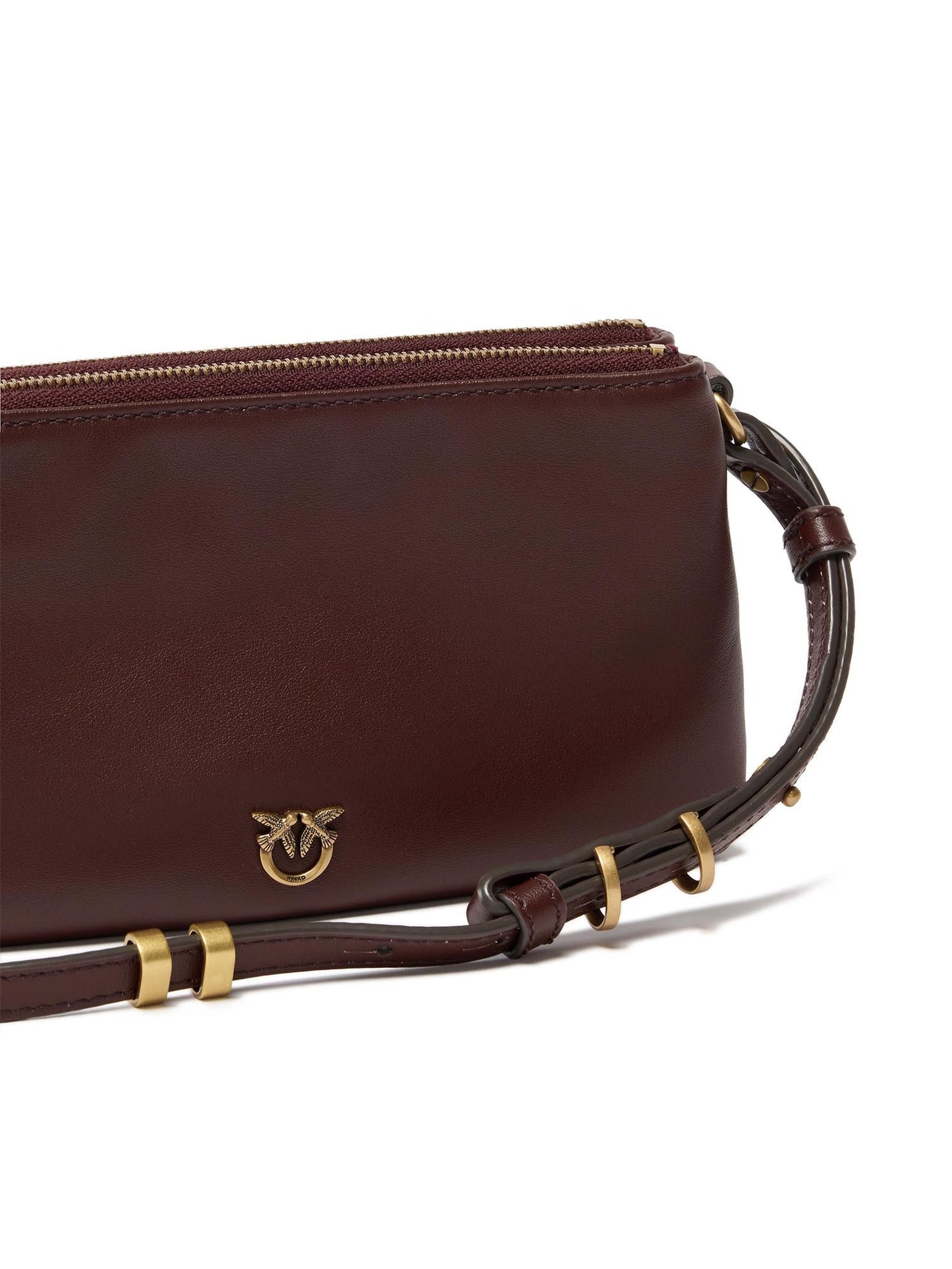 Borsa a tracolla Mini Double Bag in pelle
