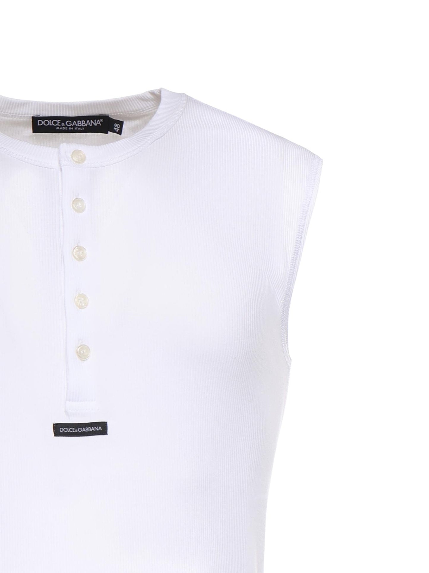 T-shirt Serafino in cotone con logo