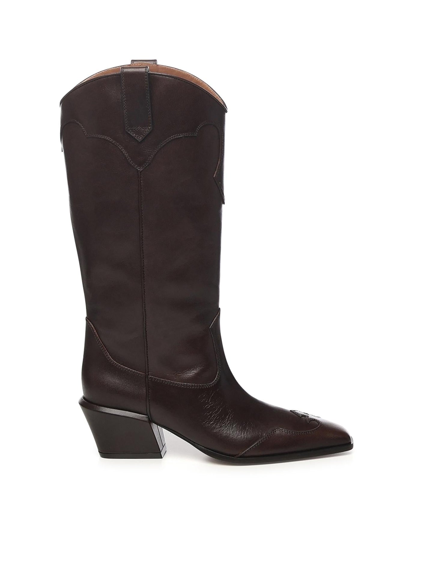 Stivali Bettina western in pelle