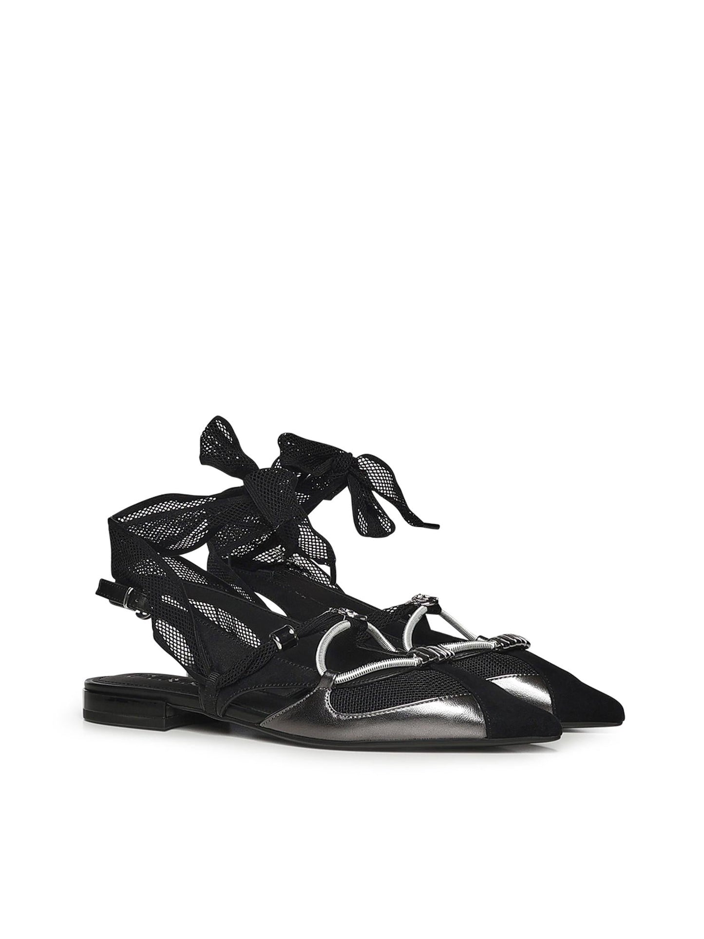 Ballerine slingback con lacci
