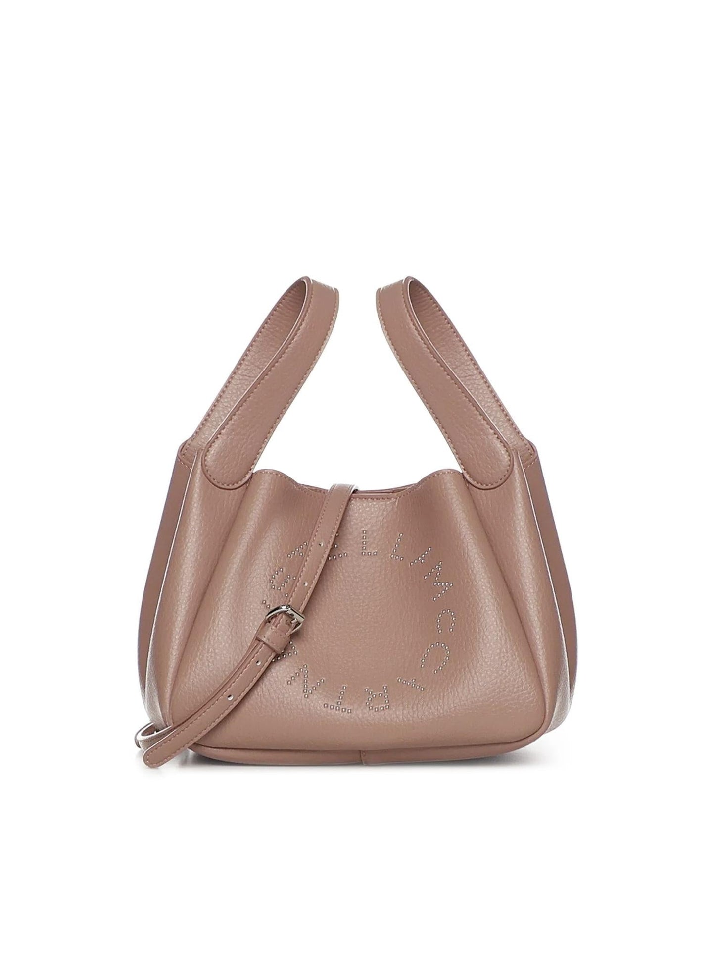 Borsa a tracolla con doppio manico superiore e logo