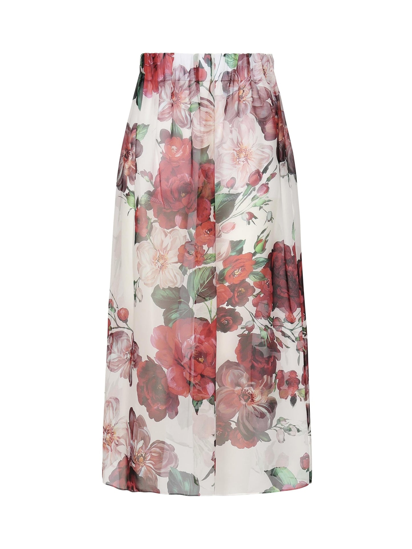 Gonna longuette stampa Rose