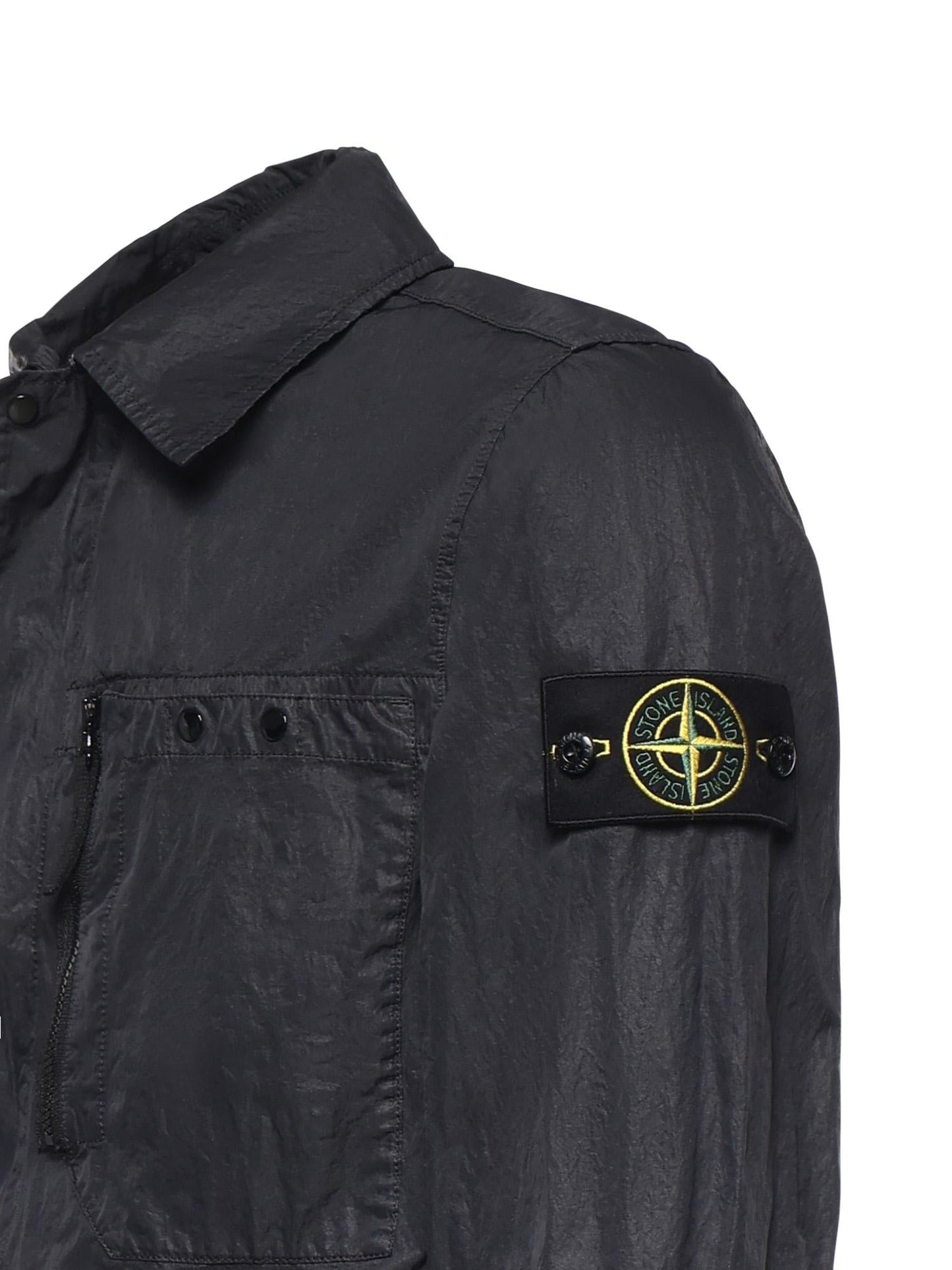 Overshirt in nylon con logo