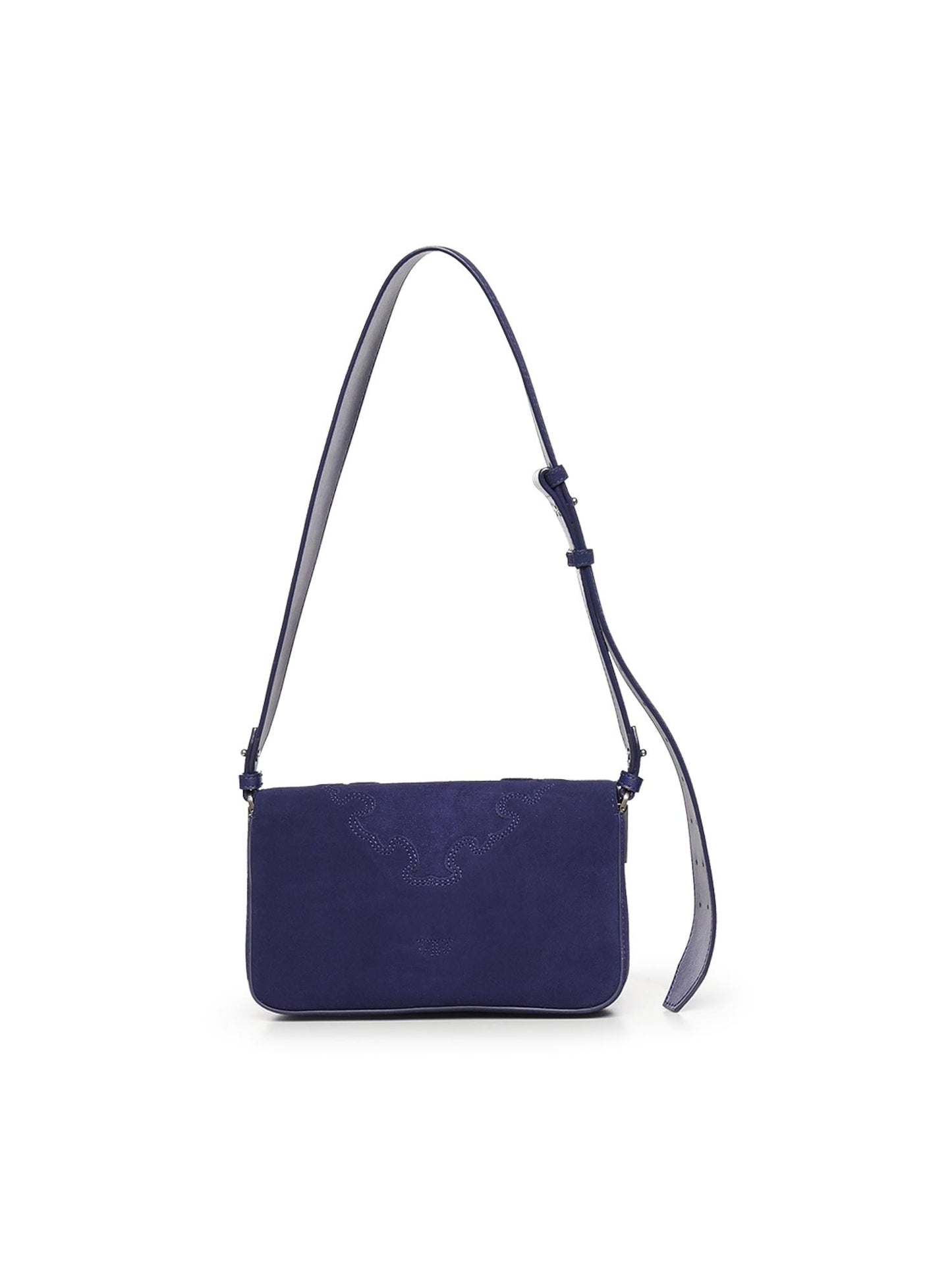 Borsa a spalla Mini Love Bag One Slouchy in suede con intarsi