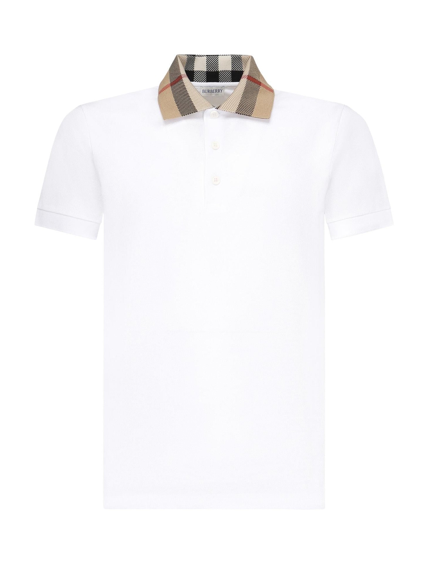 Polo con colletto Check in cotone
