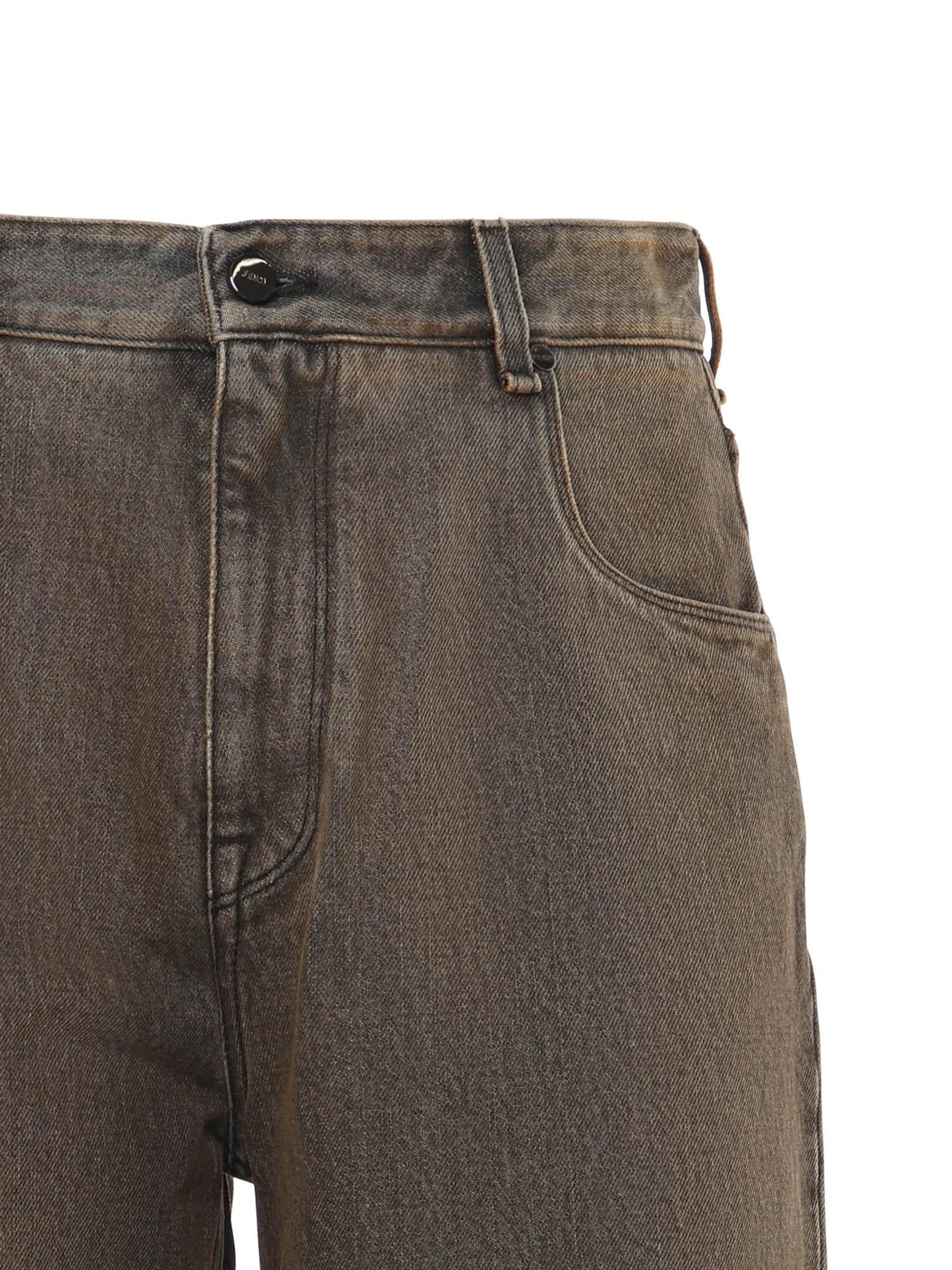 Jeans lunghi in denim di cotone