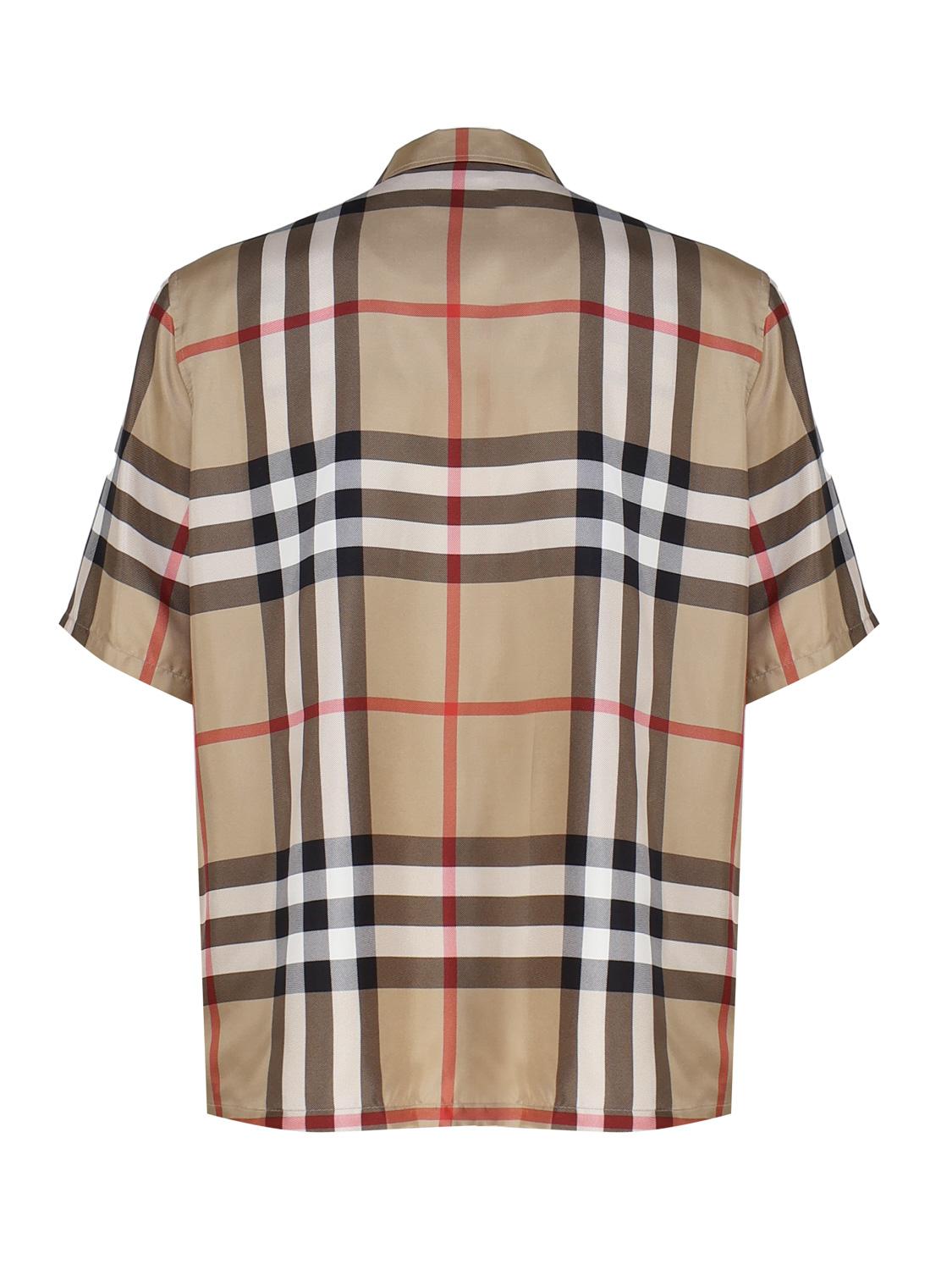 Camicia bowling in twill di seta