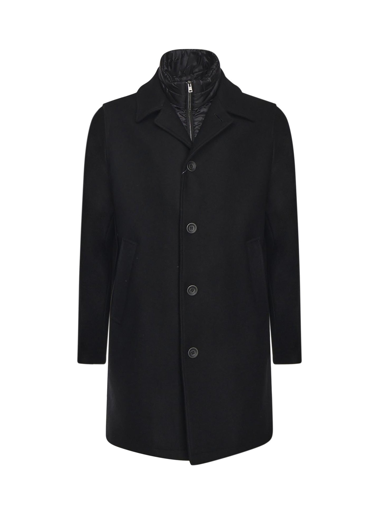 Cappotto monopetto in misto lana