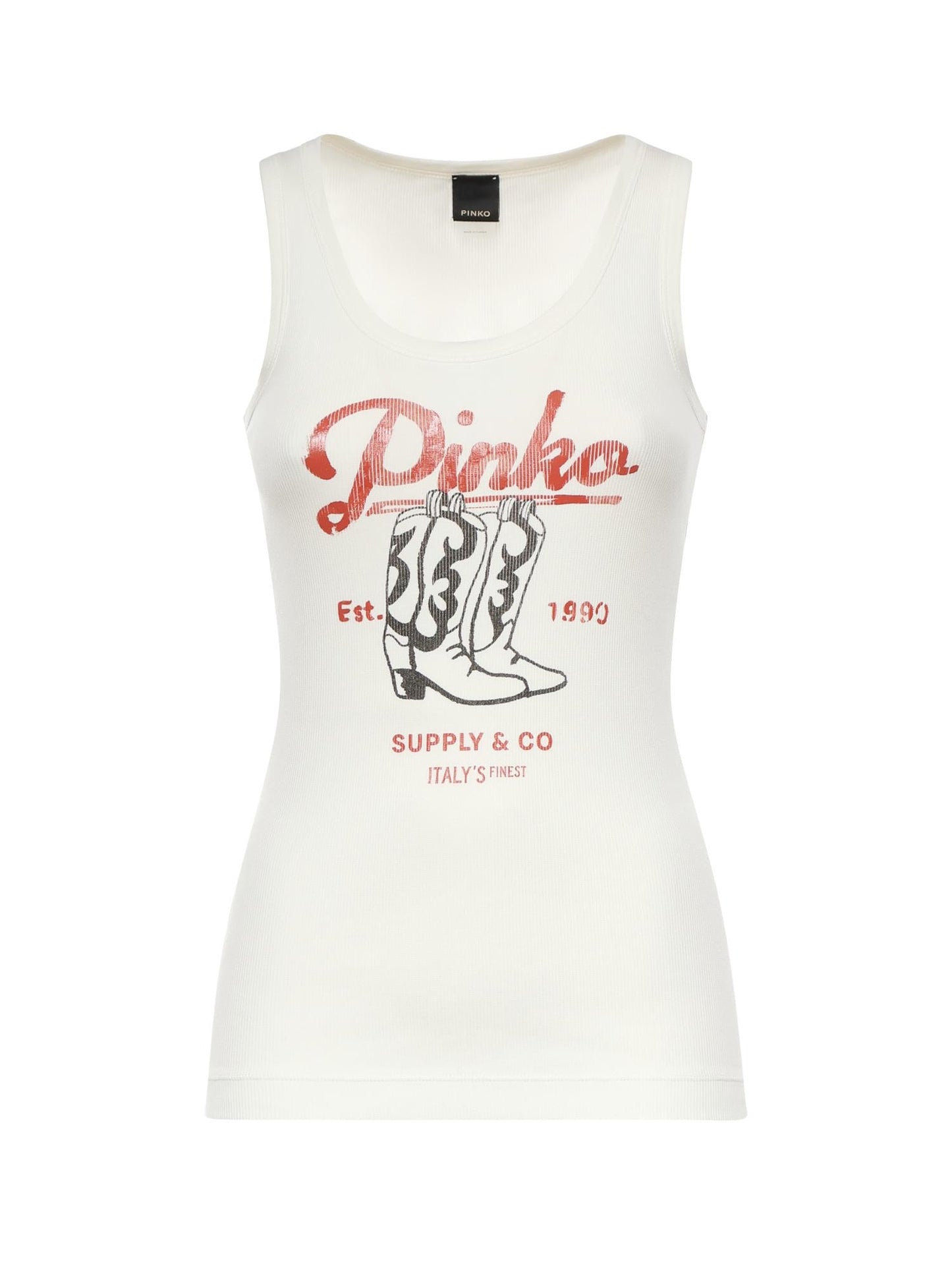 Tank top con stampa vintage
