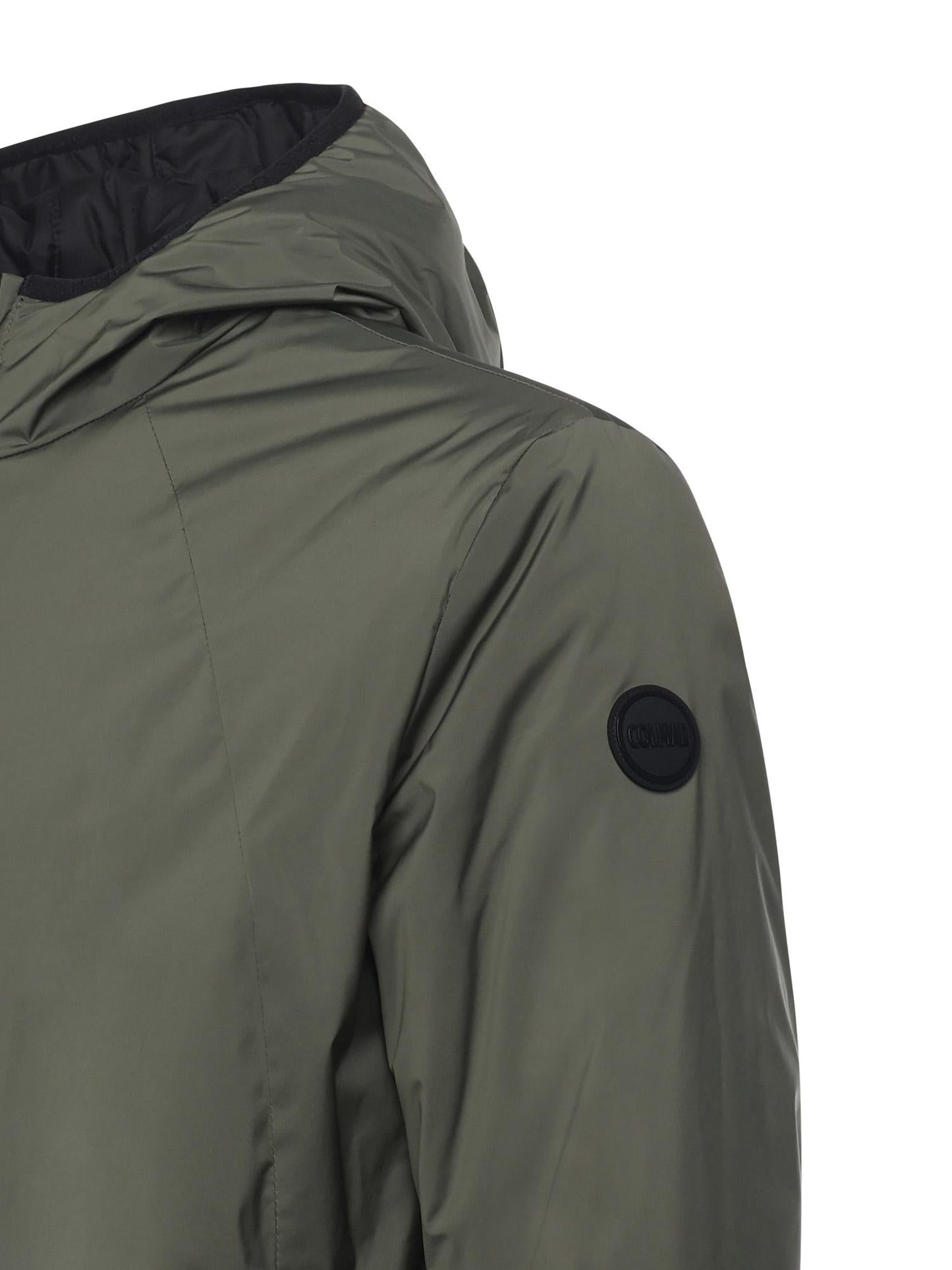 Giacca lunga stretch con logo