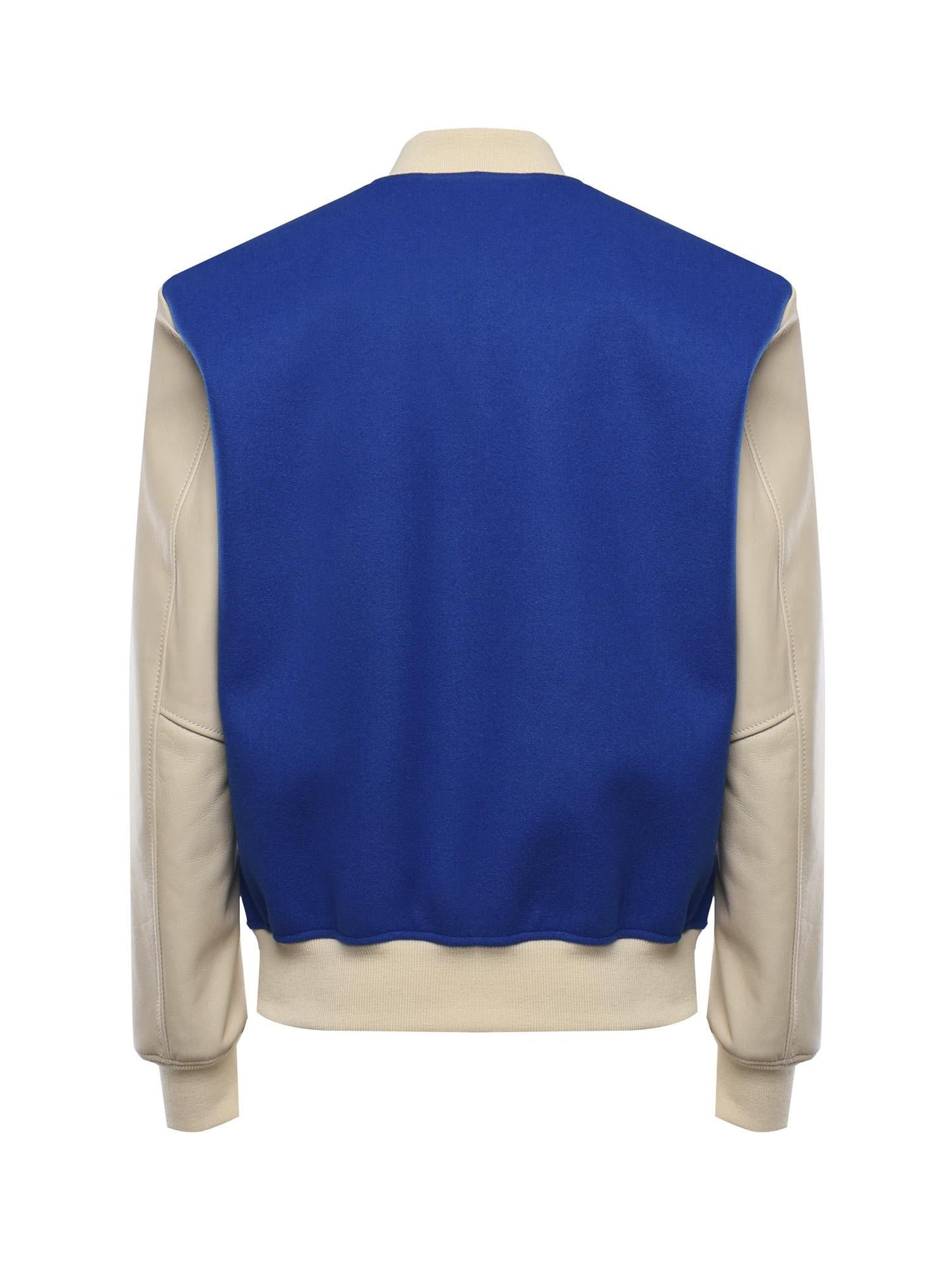 Bomber Varsity in nappa e tessuto