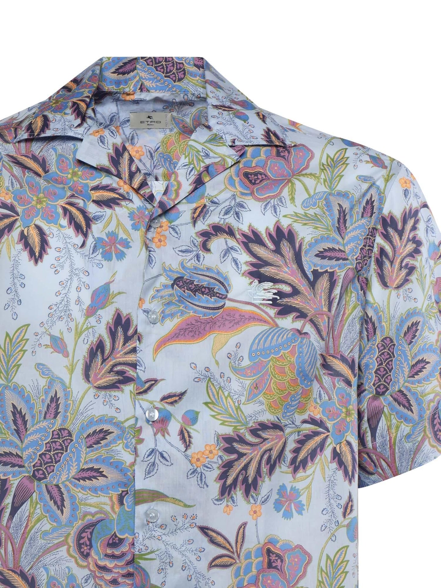 Camicia bowling in popeline di cotone