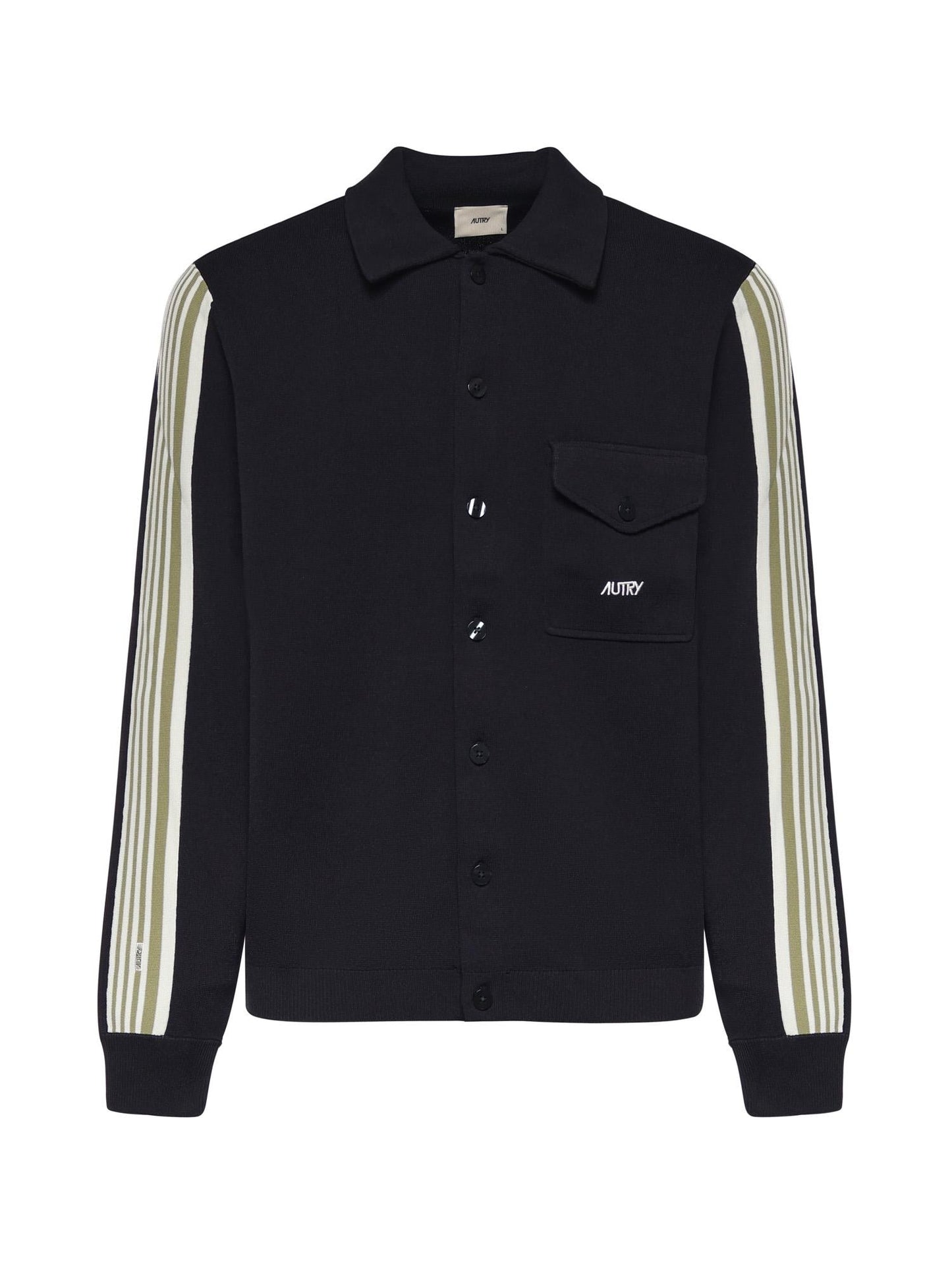 Overshirt in maglia di viscosa con logo
