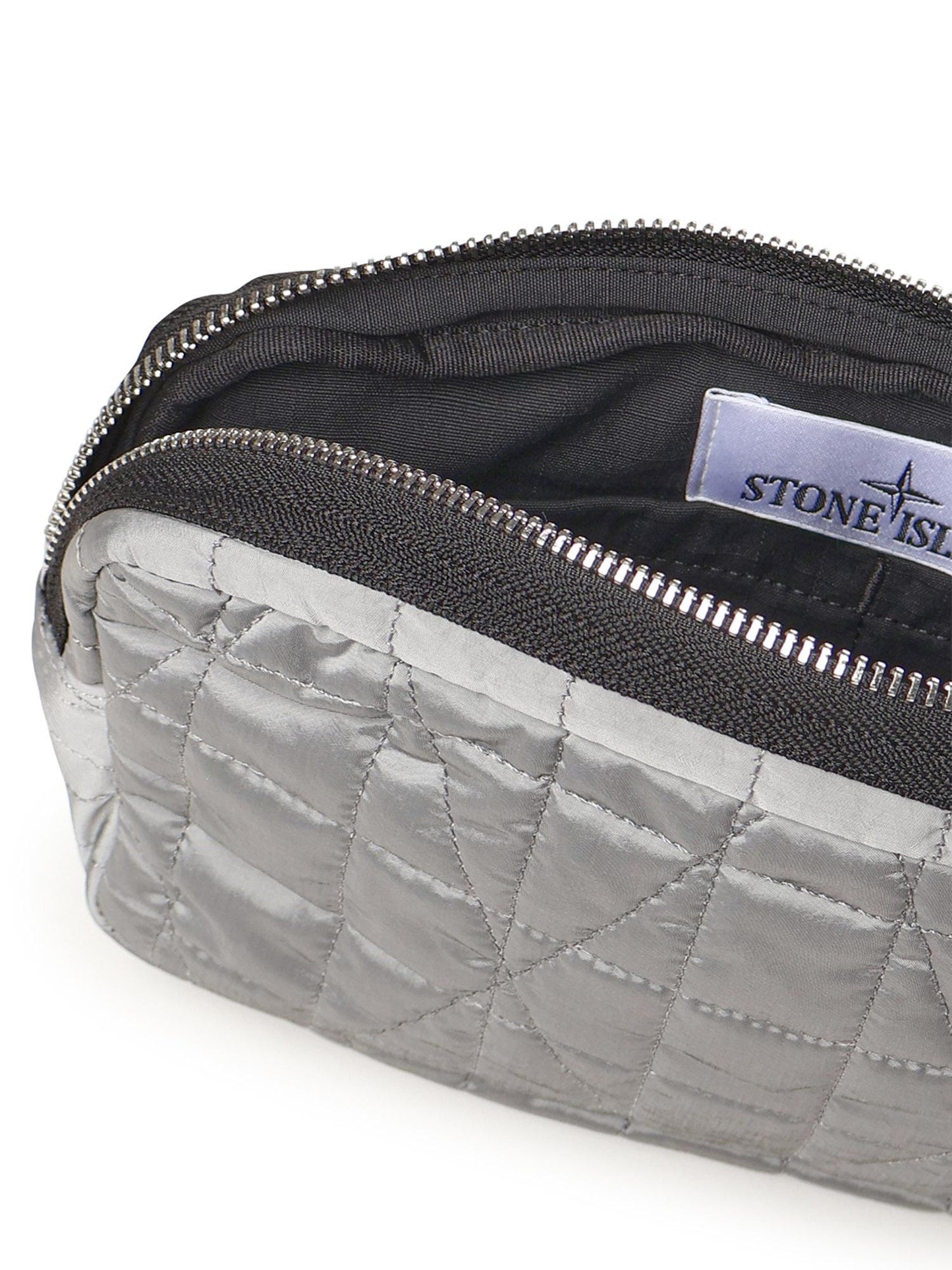 Pochette in nylon metal con logo