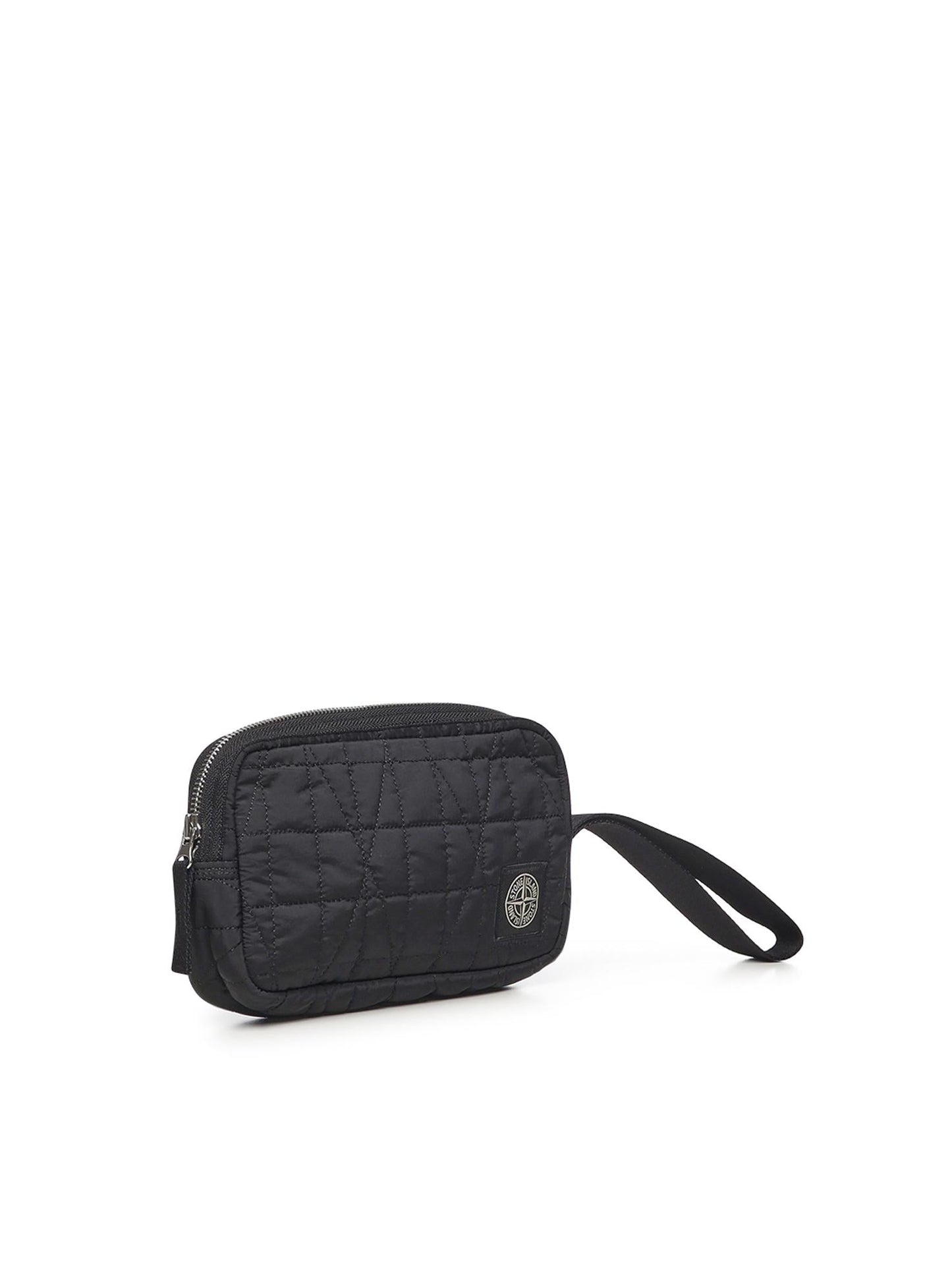 Pochette in nylon metal con logo