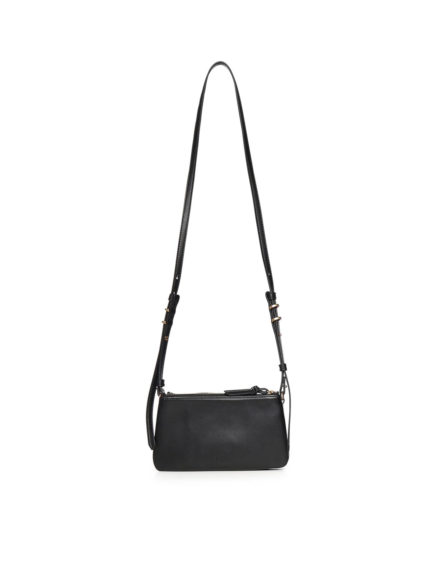 Borsa a tracolla Mini Double Bag in pelle