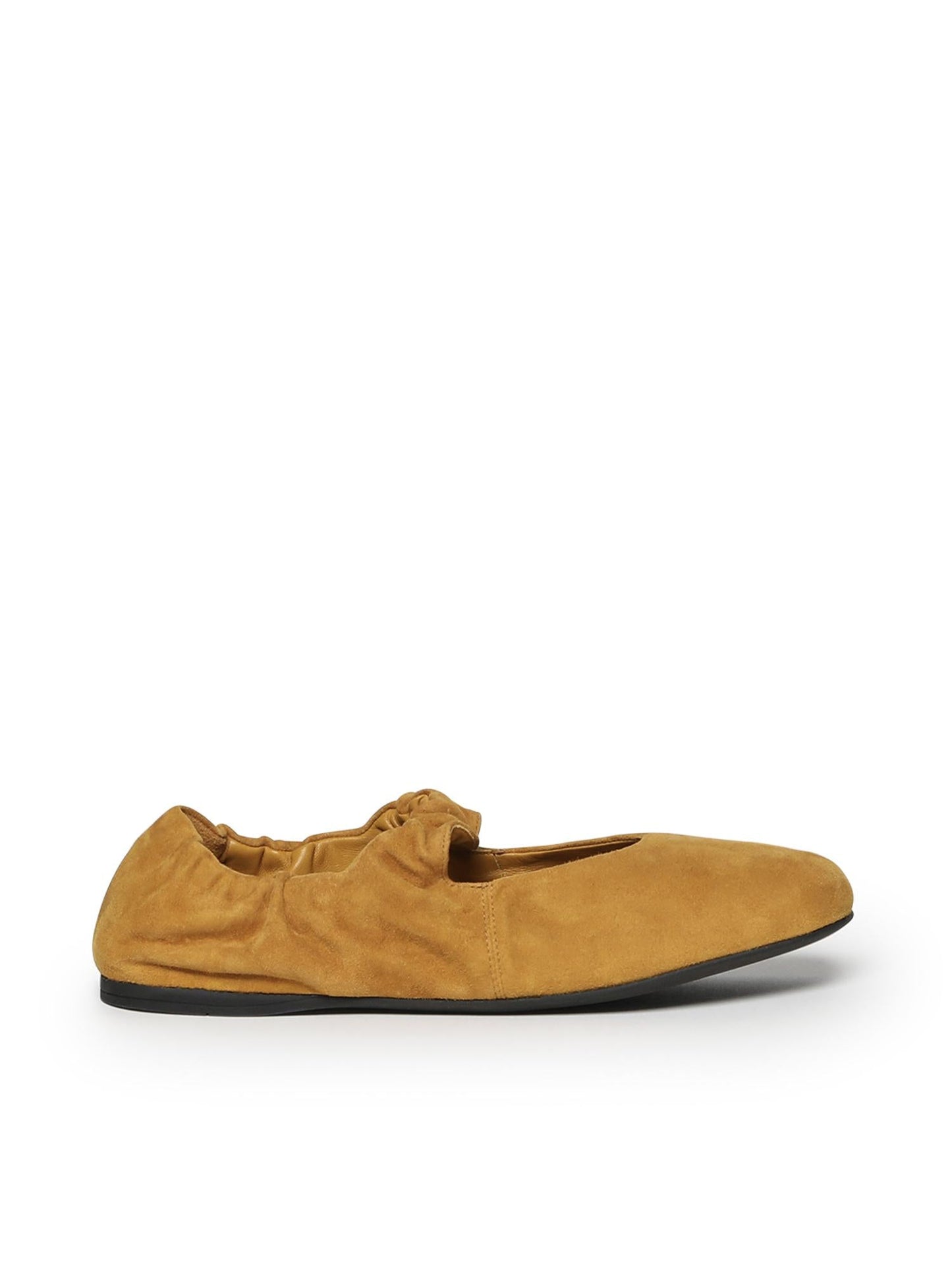 Ballerine Ruches in camoscio