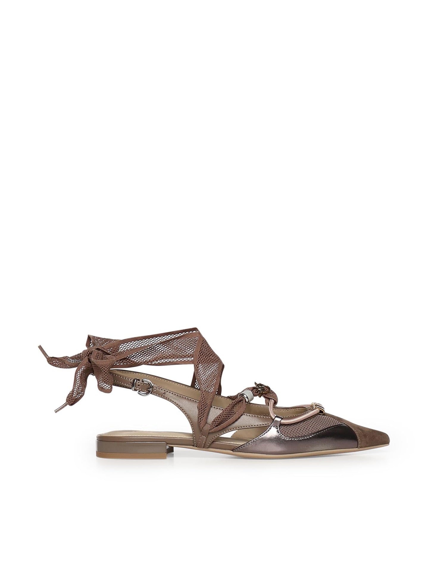 Ballerine slingback con lacci