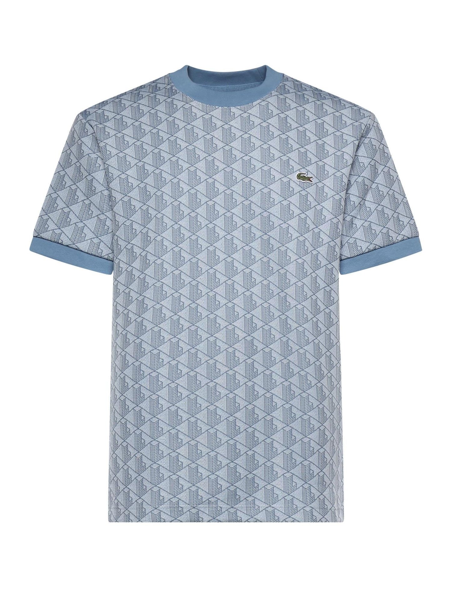 T-shirt in jacquard con monogramma