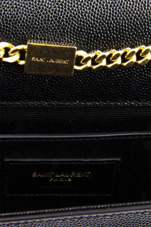 Pochette con catena Cassandre in pelle grain de poudre